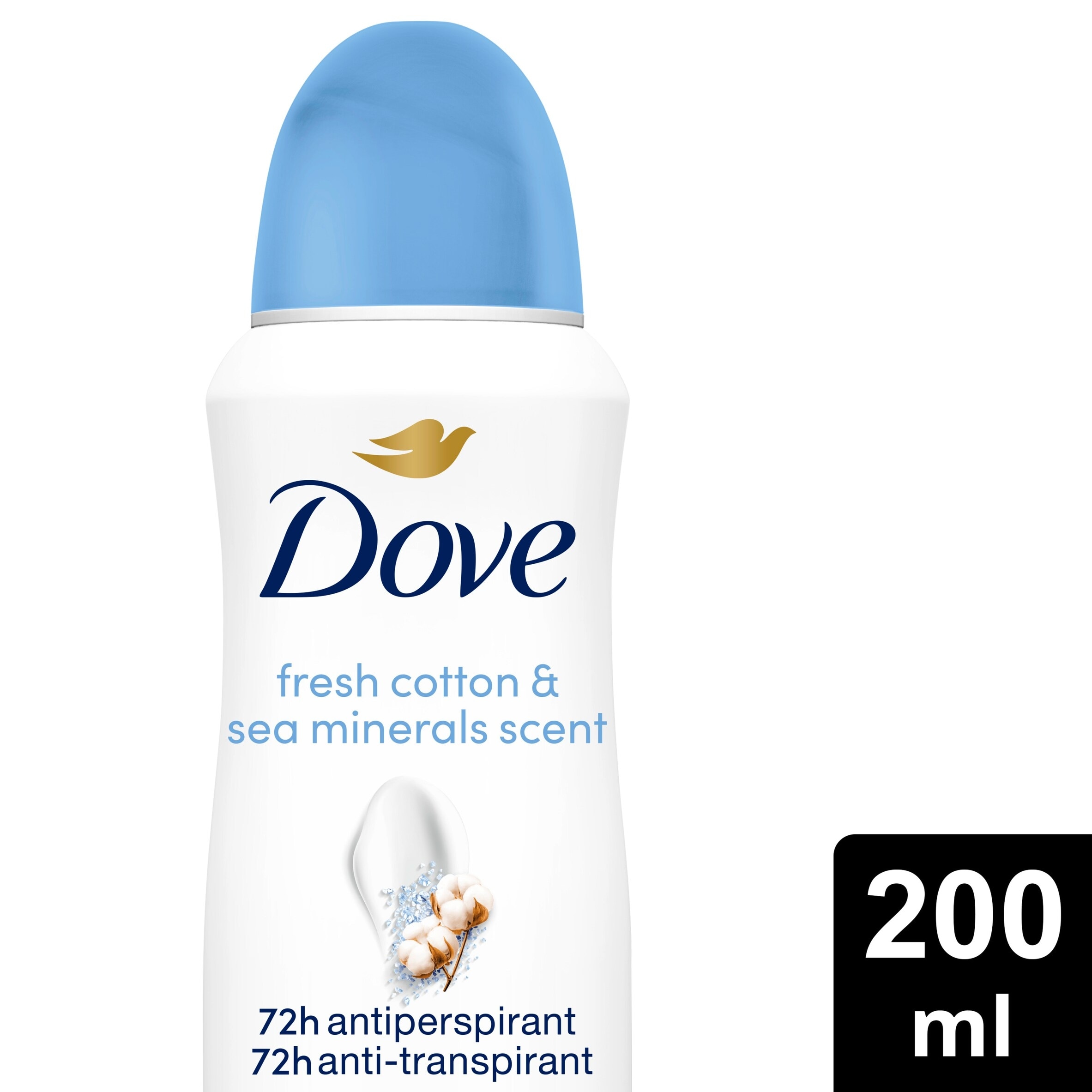 Dove Women Cotton & Sea Minerals 72h Advanced Antiperspirant Deodorant 200ml