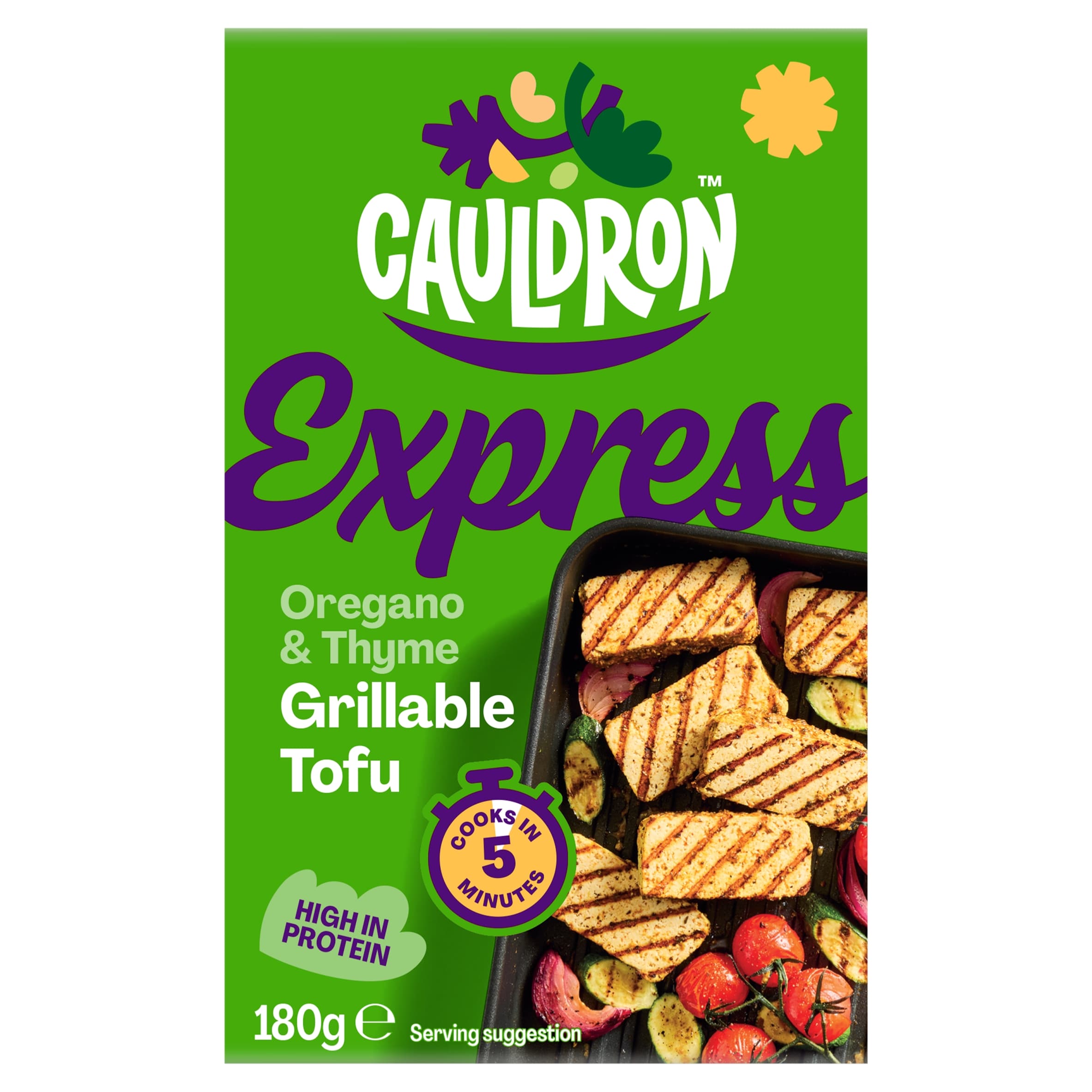 Cauldron Express Oregano & Thyme Grillable Tofu Block 180g