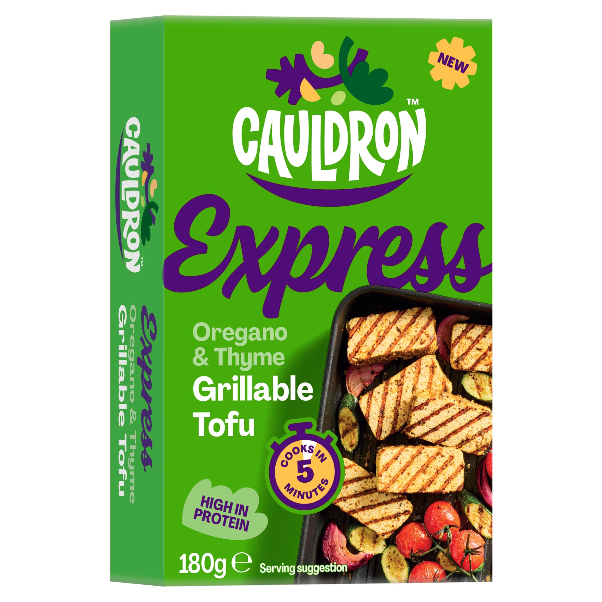 Cauldron Express Oregano & Thyme Grillable Tofu Block 180g thumbnail 2