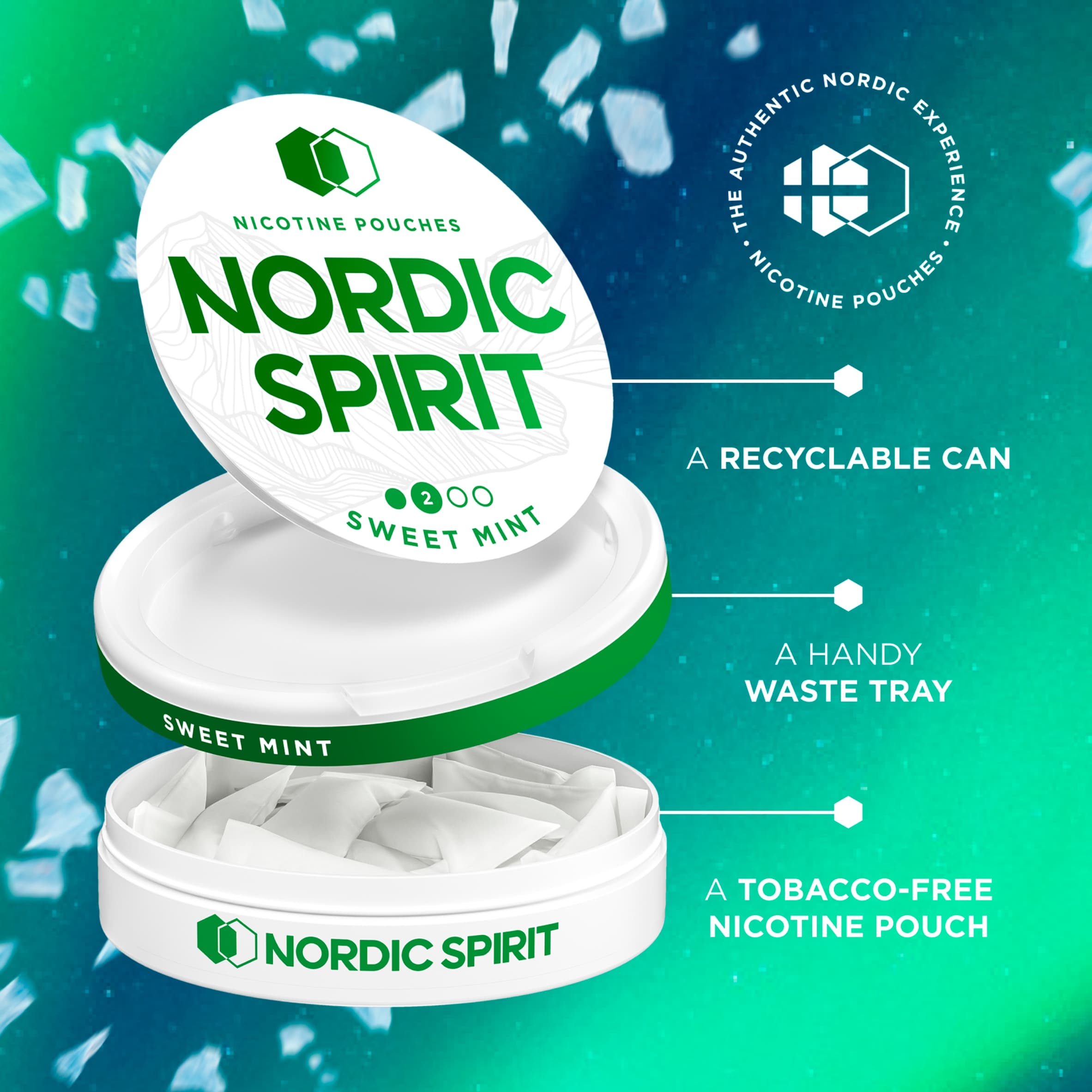 Nordic Spirit Sweet Mint Tobacco Free Nicotine Pouches Regular 20 Pack 6mg 14g thumbnail 4