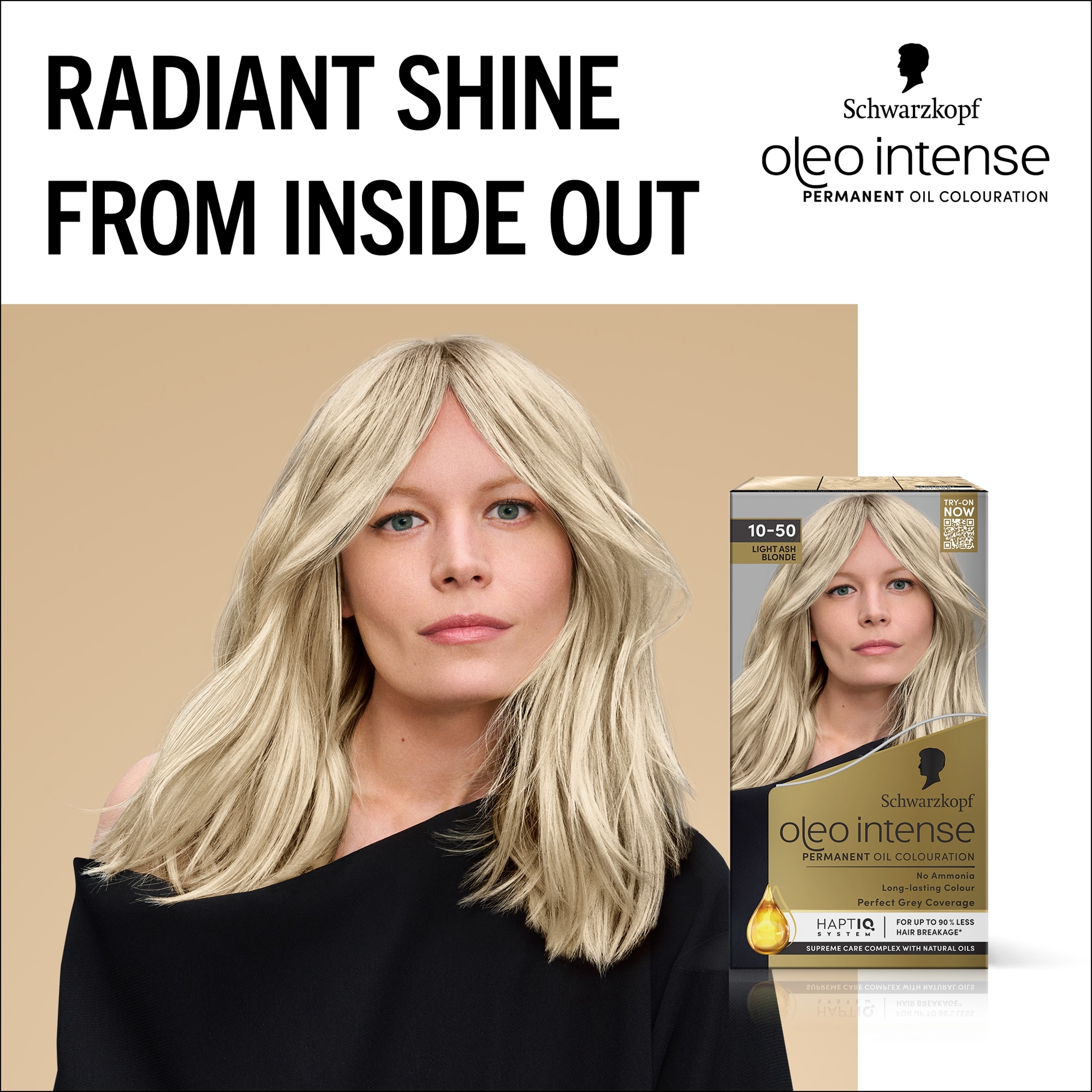 Schwarzkopf Oleo Intense Light Ash Blonde 10-50 Permanent Hair Dye thumbnail 2