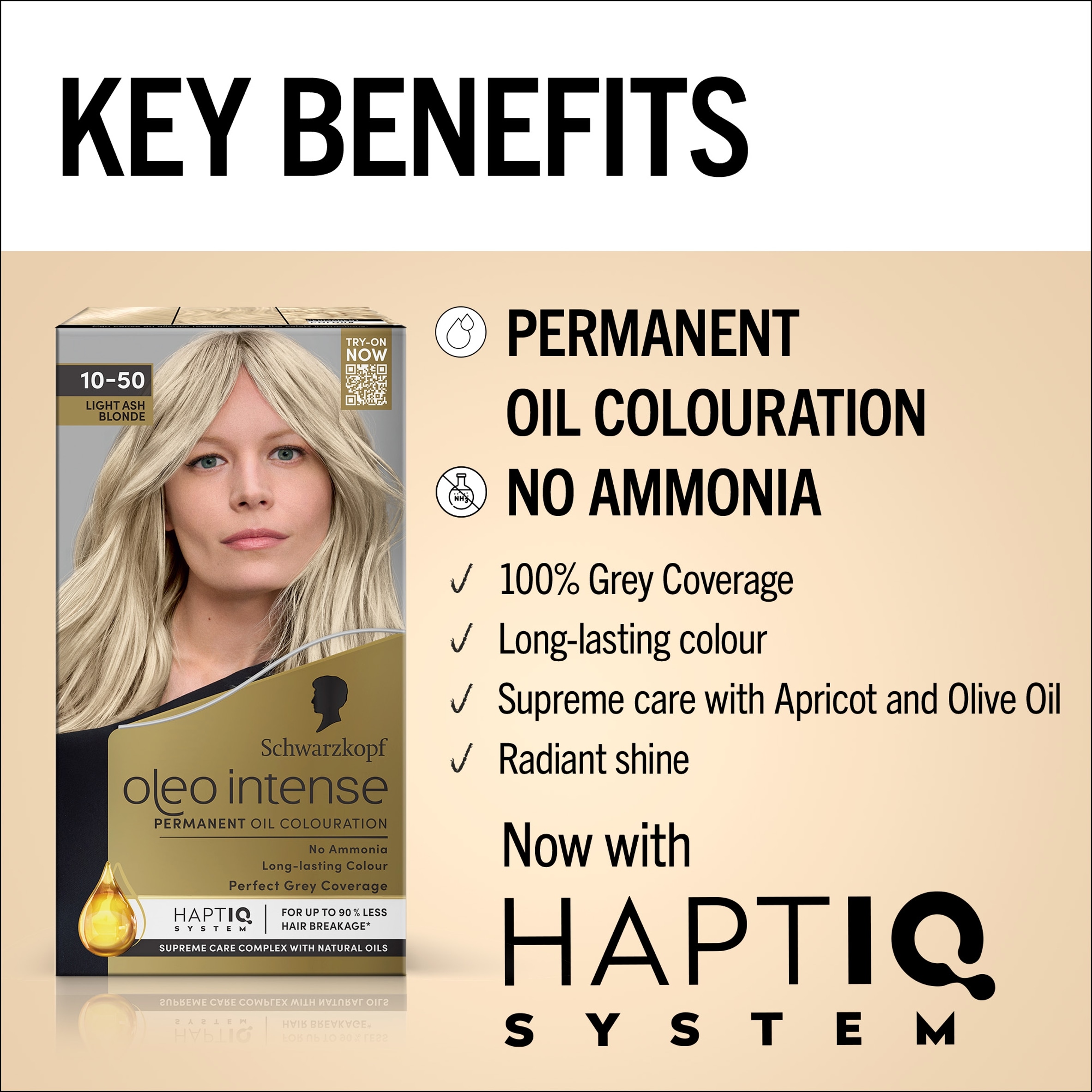 Schwarzkopf Oleo Intense Light Ash Blonde 10-50 Permanent Hair Dye thumbnail 3