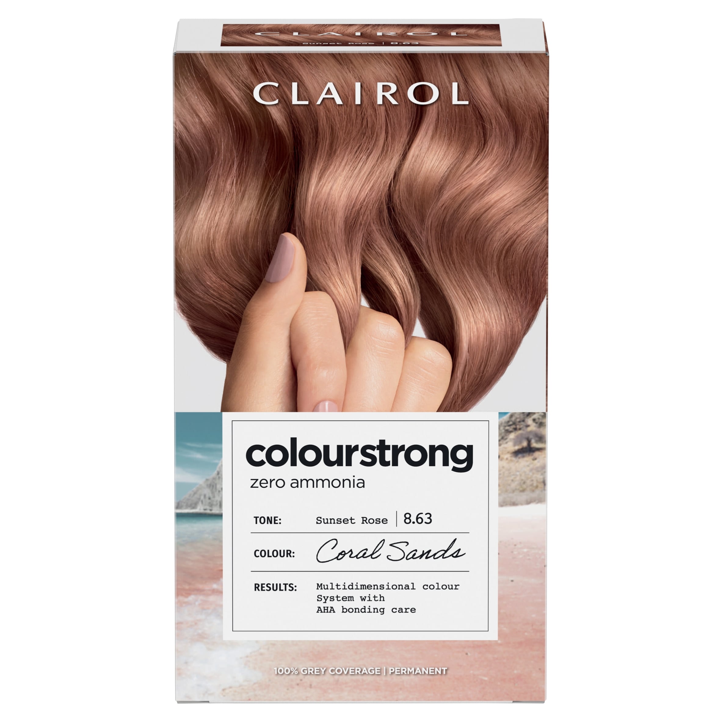 CLAIROL COLOUR STRONG PERMANENT HAIR DYE - 8.63 SUNSET ROSE