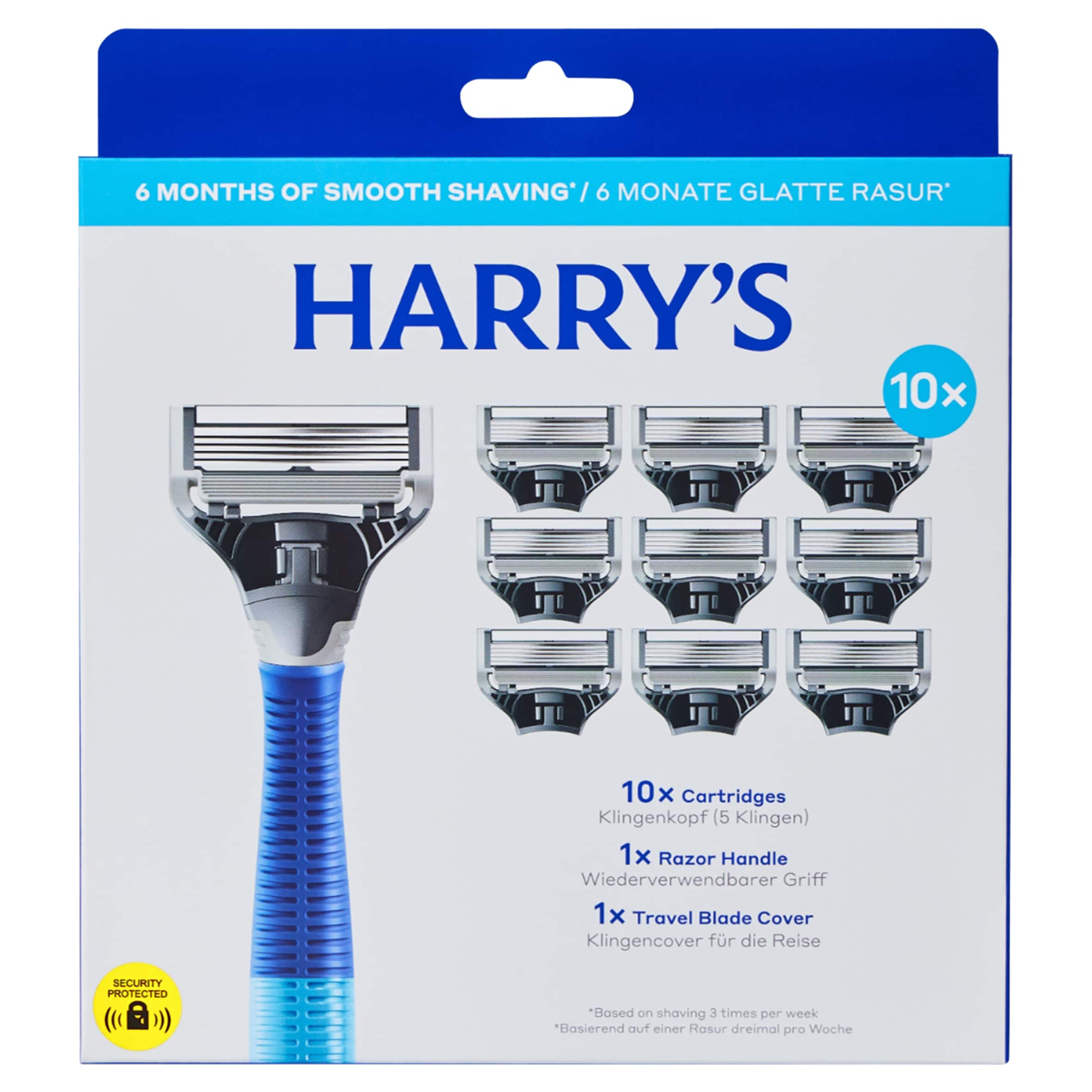 Harry's Razor and 10 Blades Indigo Set