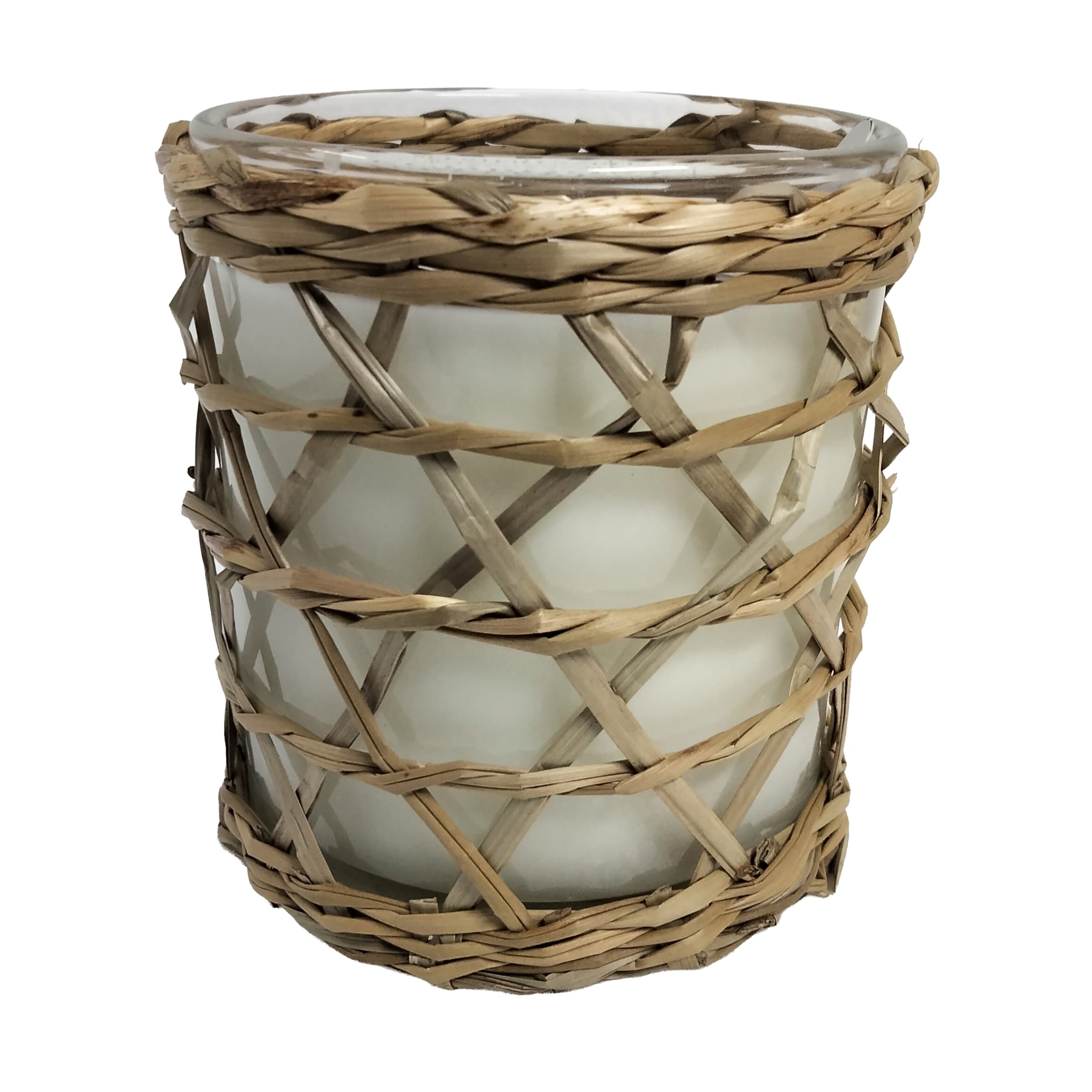 F&F Home Lemon and Basil Rattan and Glass Candle Assorted 221g thumbnail 2