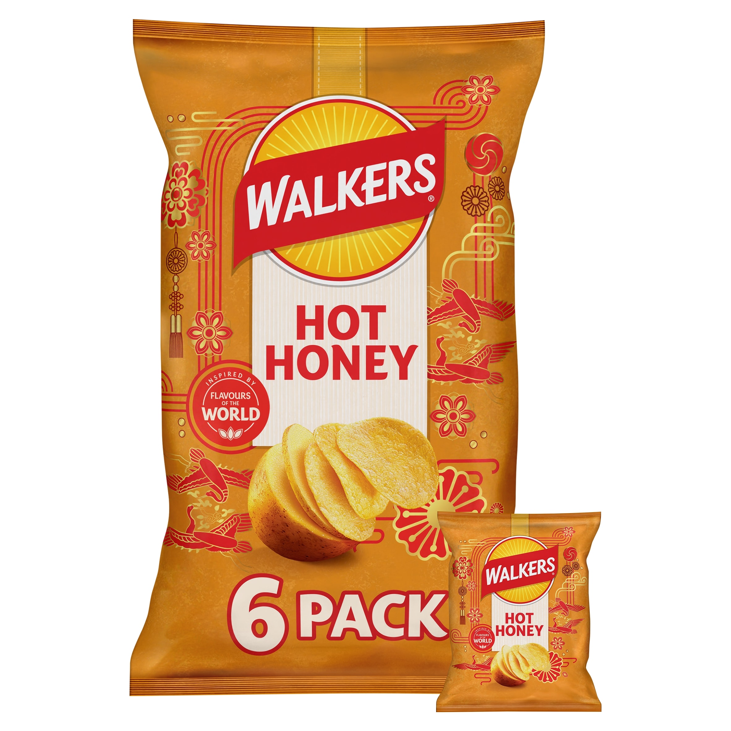 Walkers Hot Honey Crisps 6 x 25g