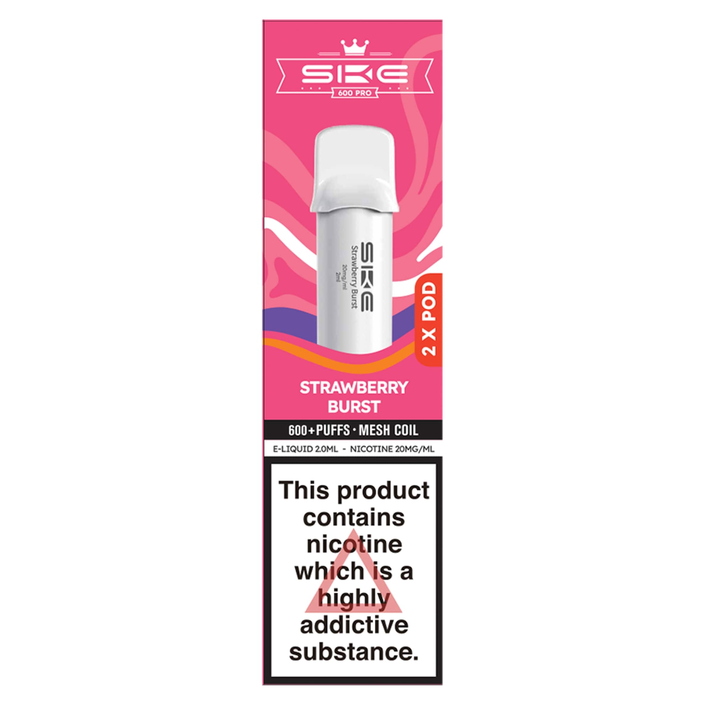 SKE 600 Pro 2 Strawberry Burst Pod 20mg/ml