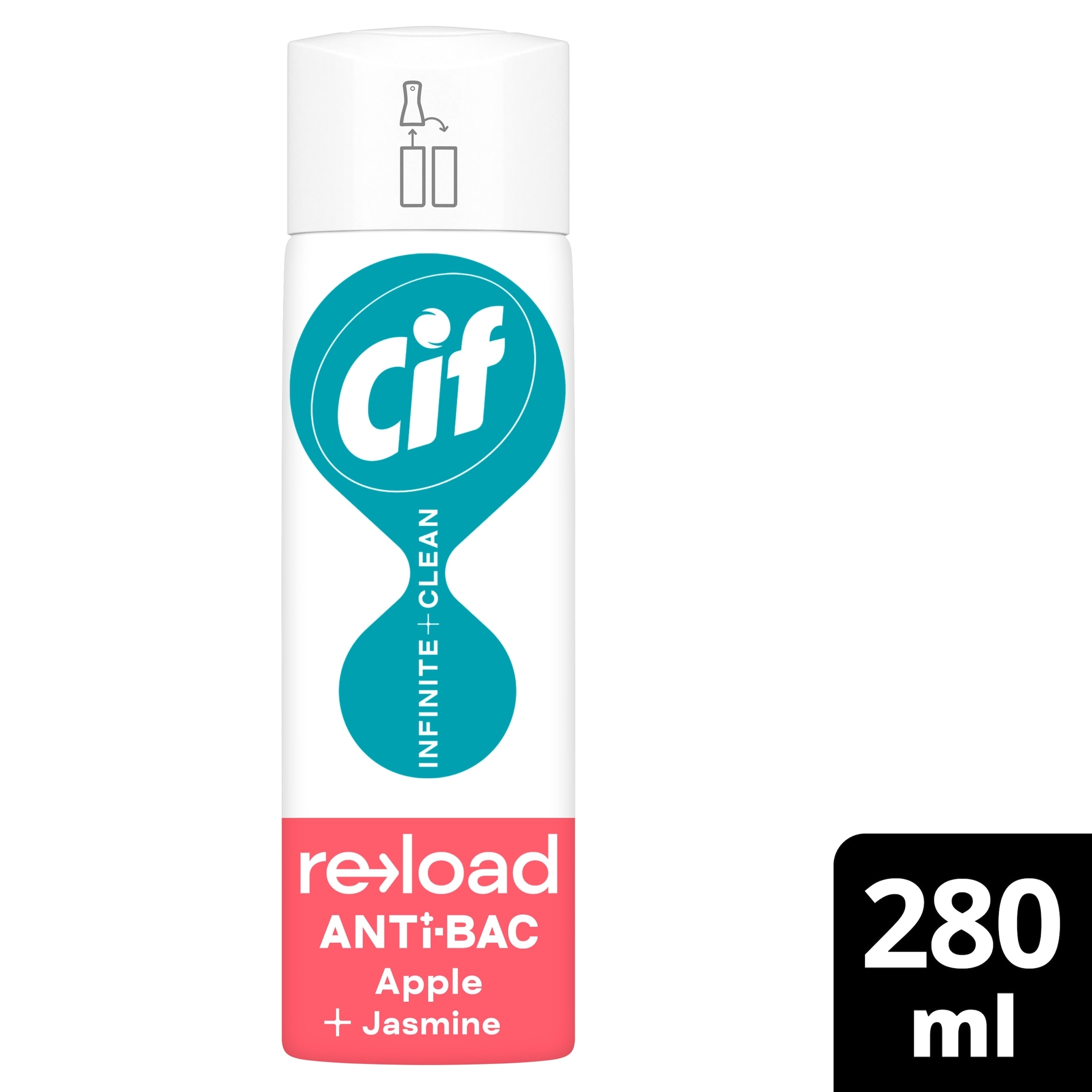 Cif Infinite Clean Antibacterial Cleaner Refill Apple & Jasmine 280 ml