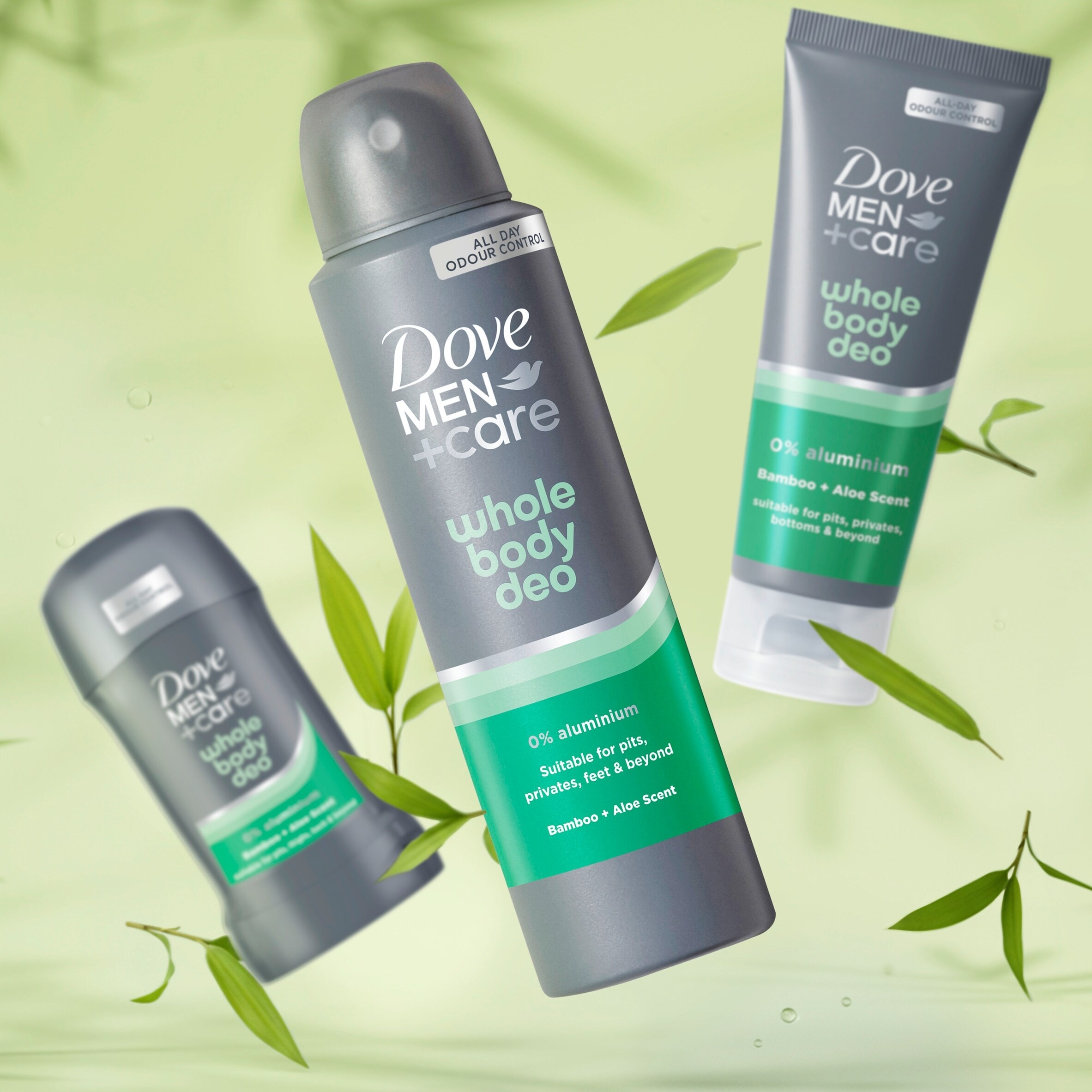 Dove Men+Care Bamboo & Aloe 48h Whole Body Deodorant Spray Odour Control 150ml thumbnail 3
