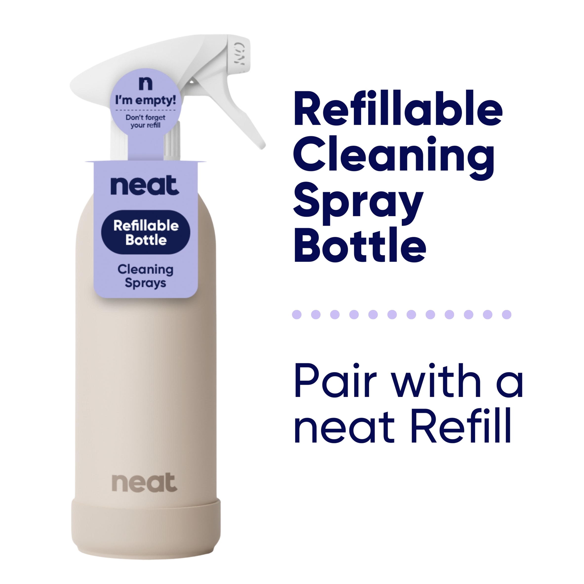 NEAT Refillable Aluminium Stone Bottle for Cleaning Sprays 500ml thumbnail 2
