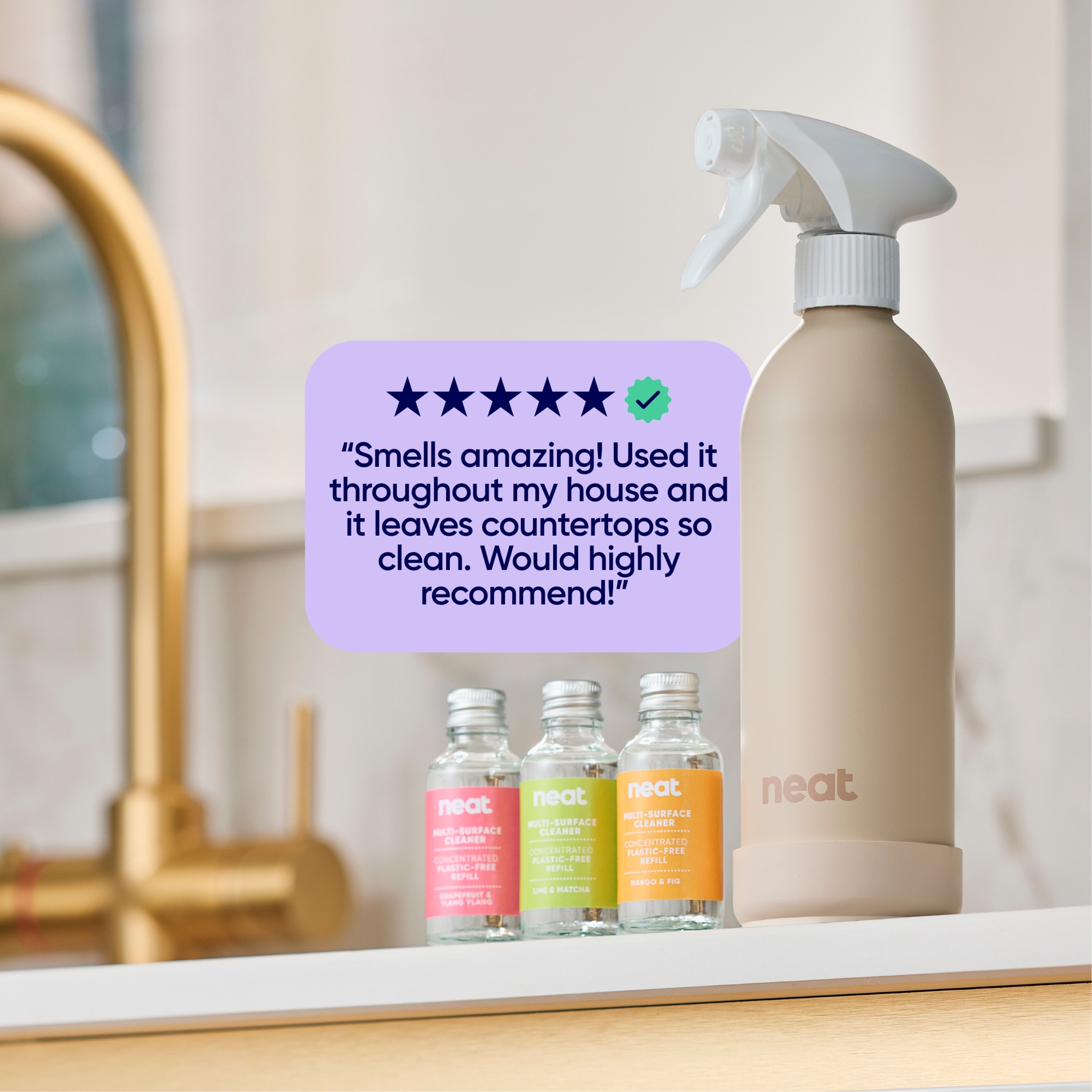 NEAT Refillable Aluminium Stone Bottle for Cleaning Sprays 500ml thumbnail 4