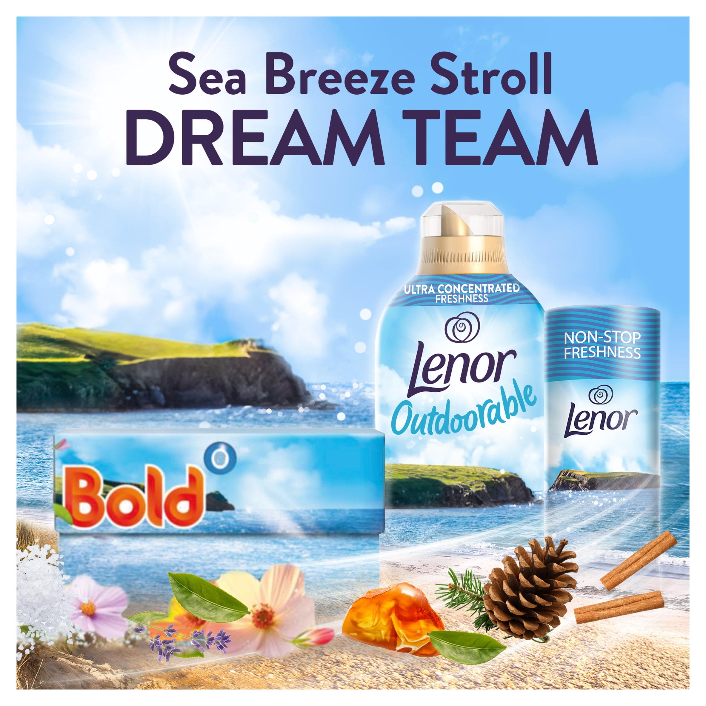 Lenor Outdoorable Fabric Conditioner Sea Breeze Stroll 84w 1.176l thumbnail 4