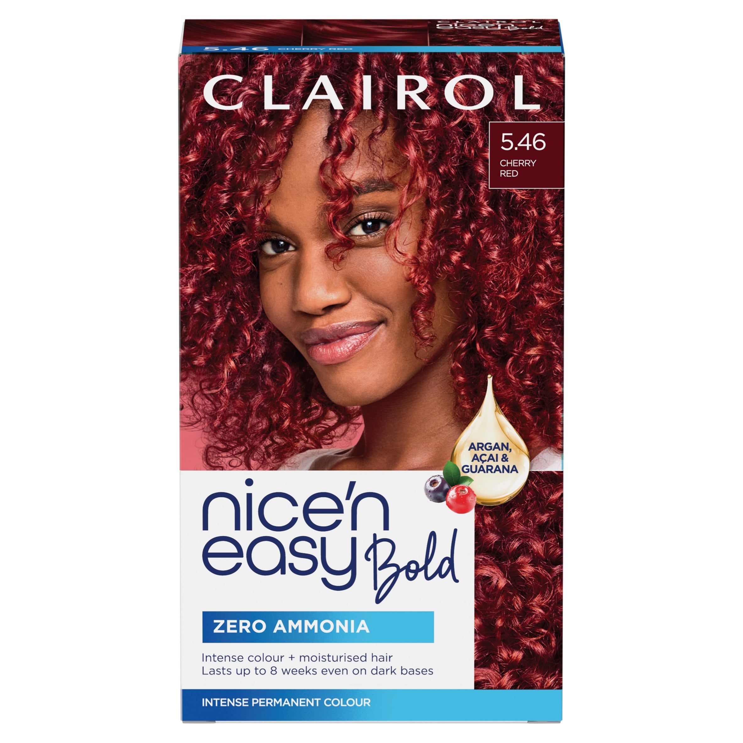 CLAIROL NICE'N EASY BOLD PERMANENT HAIR DYE - 5.46 CHERRY RED