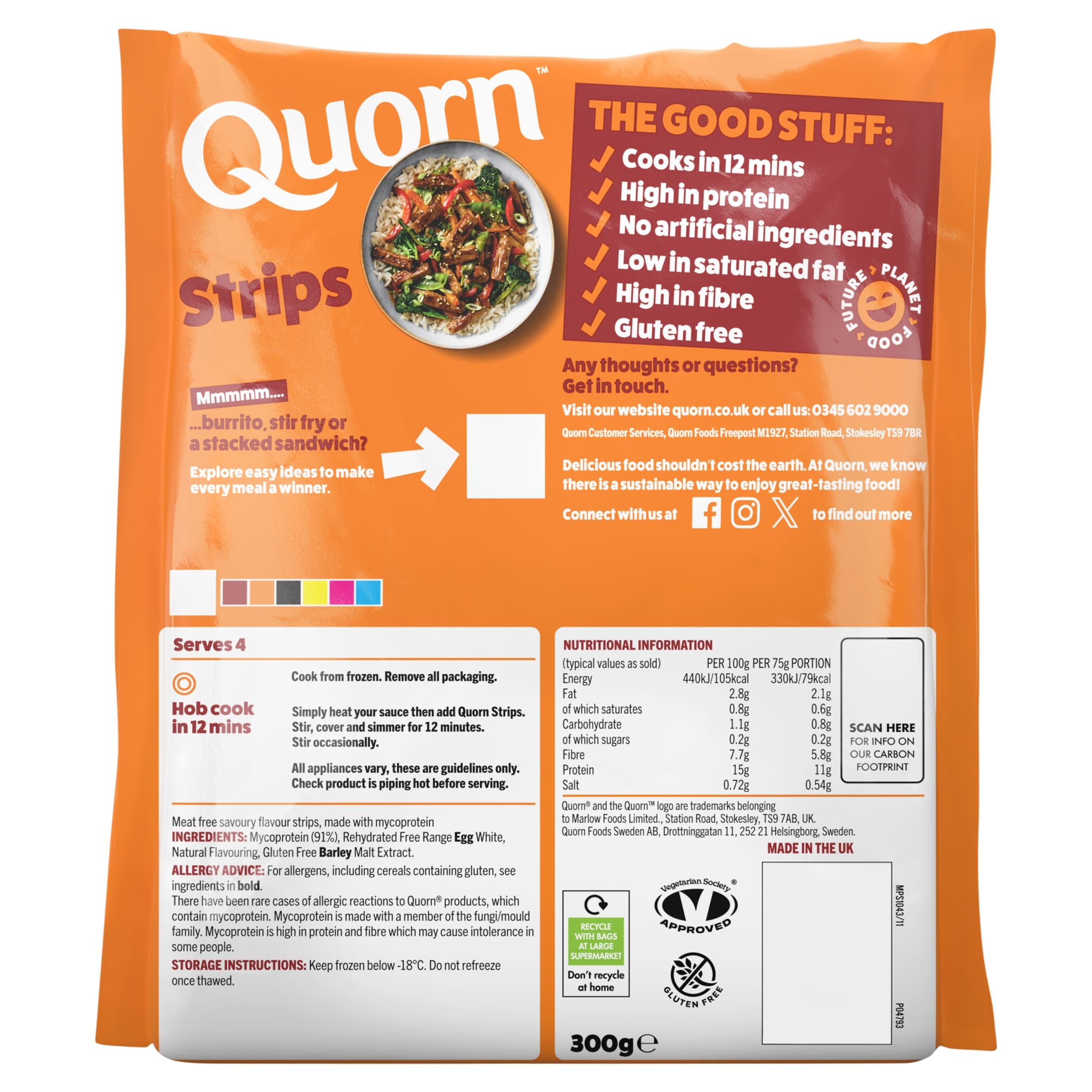Quorn Vegetarian Strips 300g thumbnail 2