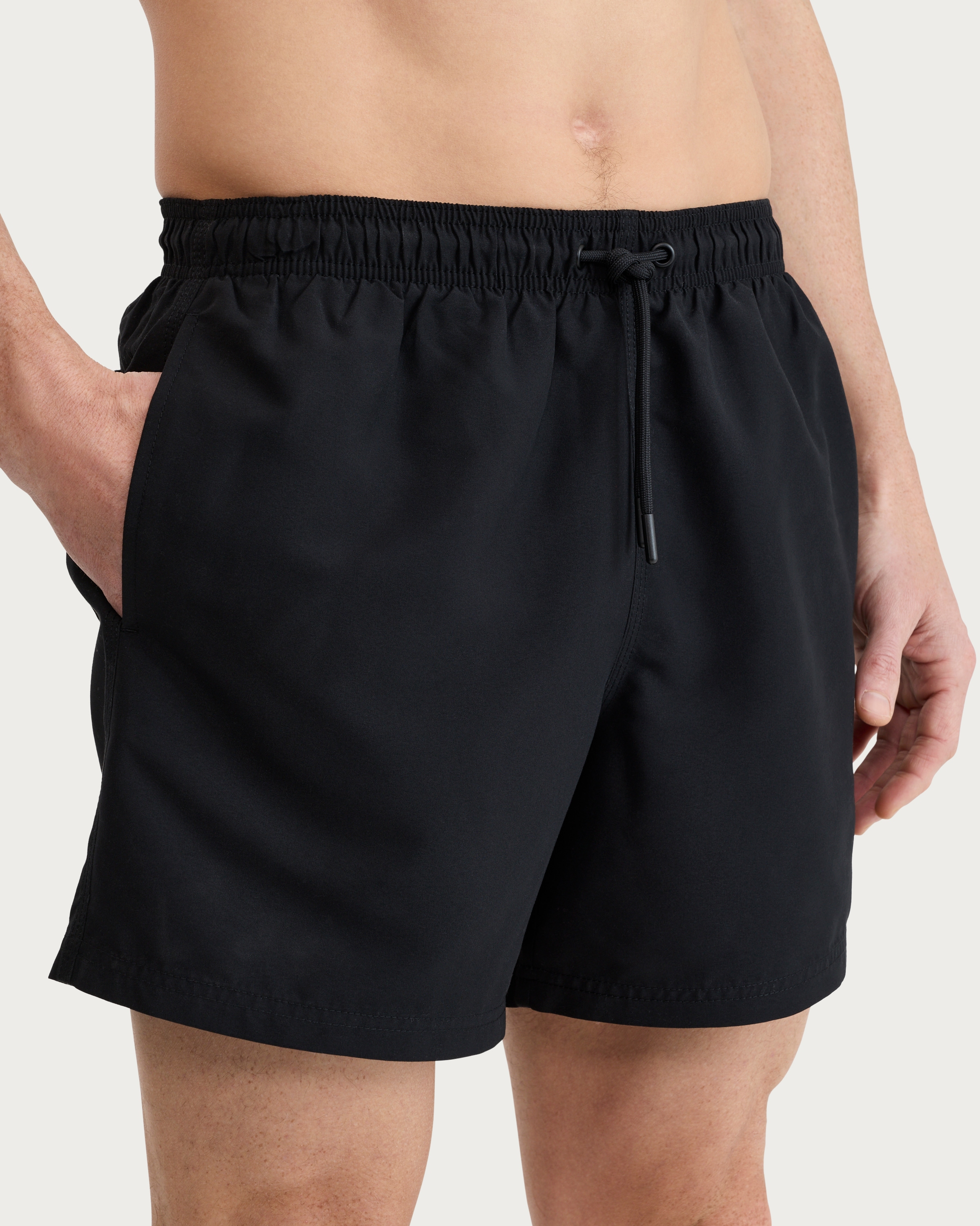 F&F Drawstring Lined Swim Shorts in Black thumbnail 2