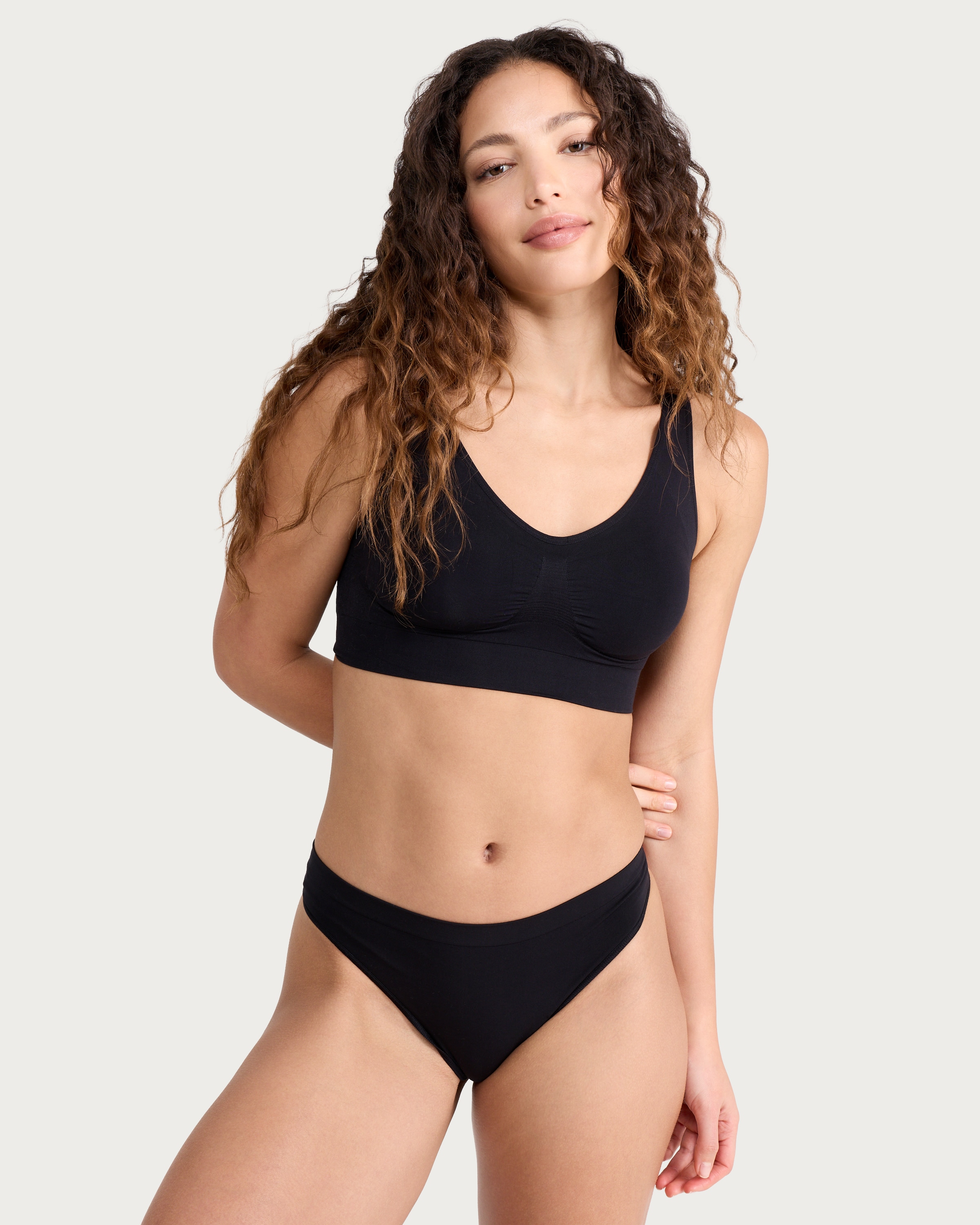 F&F 2-Pack Contour Seamfree Thongs in Multi thumbnail 2