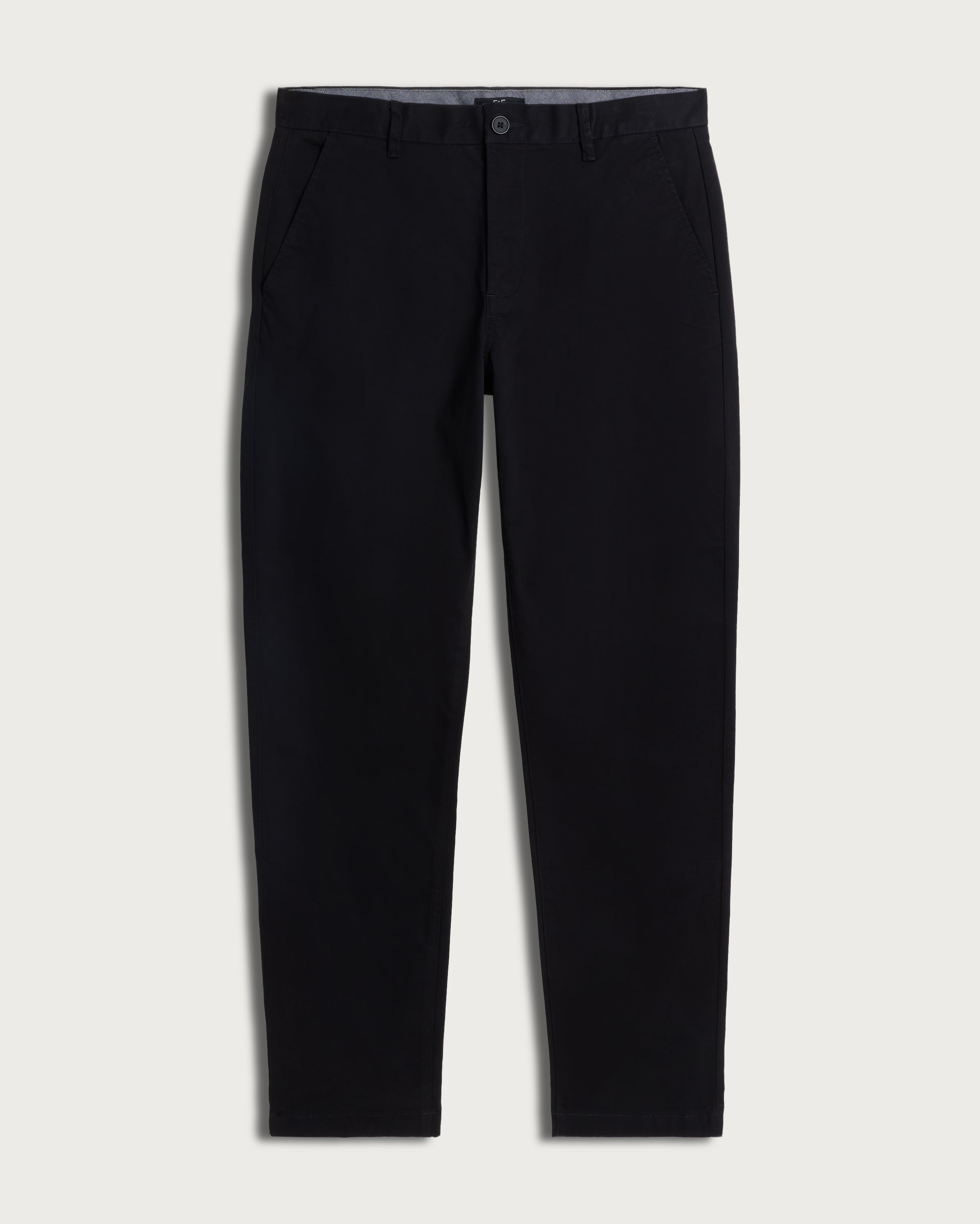 F&F Cotton Rich Slim Fit Chino Trousers in Black thumbnail 4
