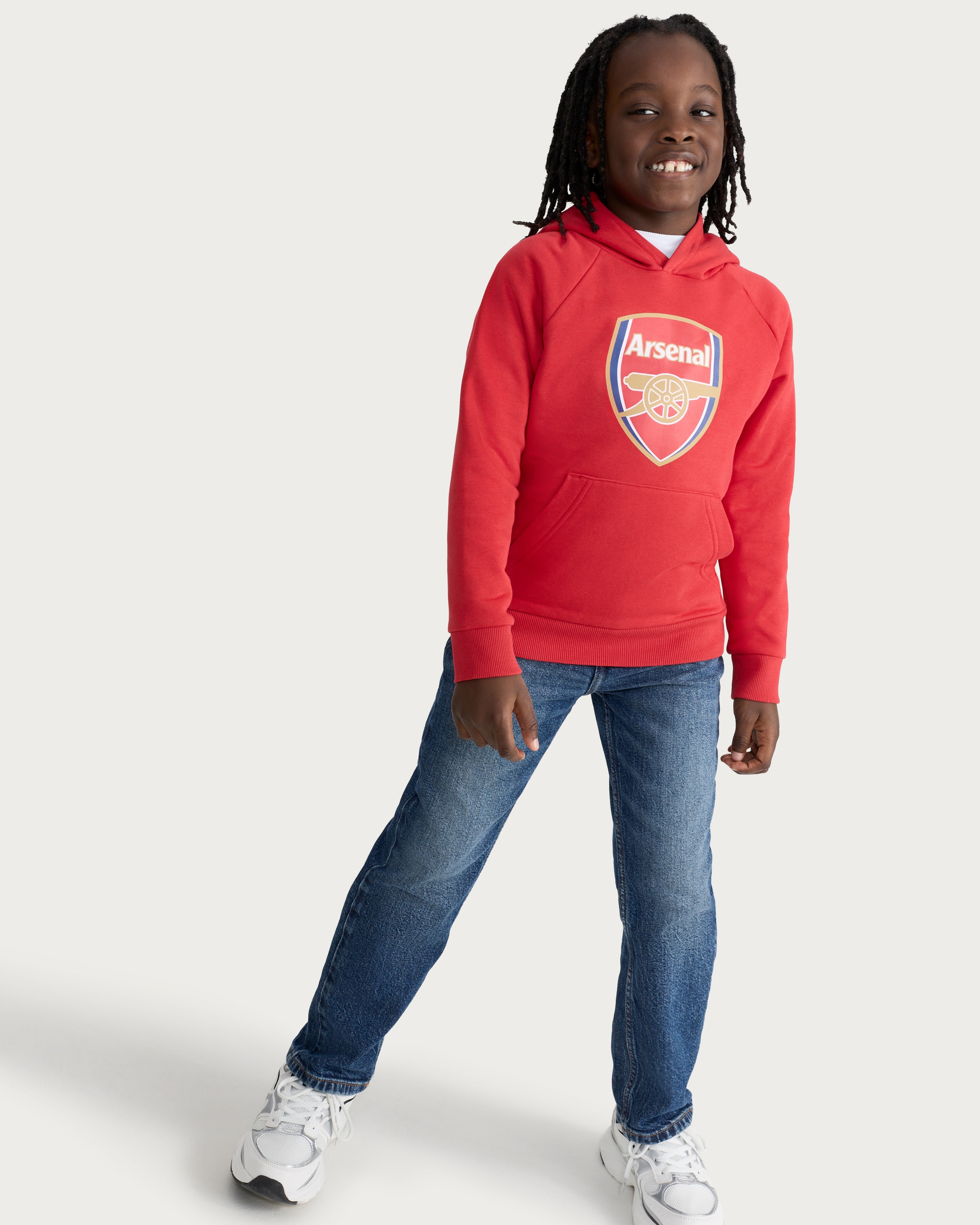 Arsenal Logo Cotton Rich Hoodie in Red thumbnail 2