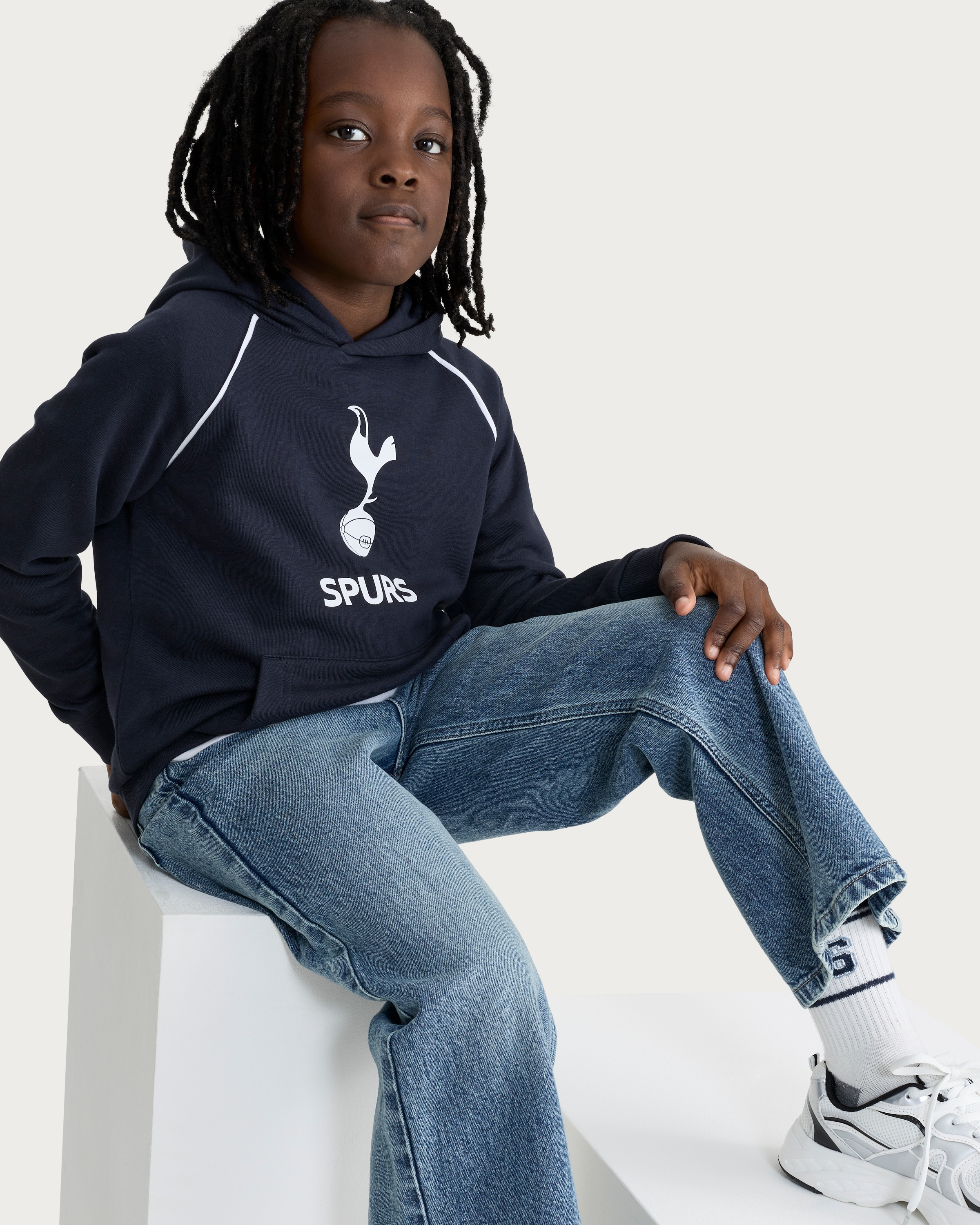 Tottenham Hotspur Spurs Cotton Rich Hoodie in Navy