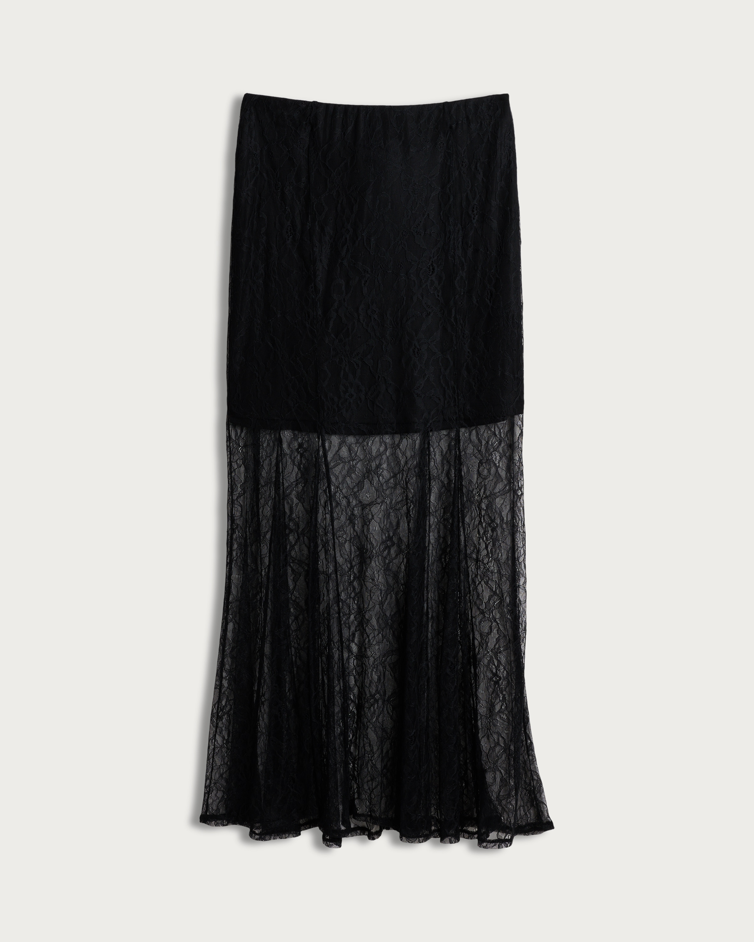 F&F Lace Panel Maxi Skirt in Black thumbnail 4