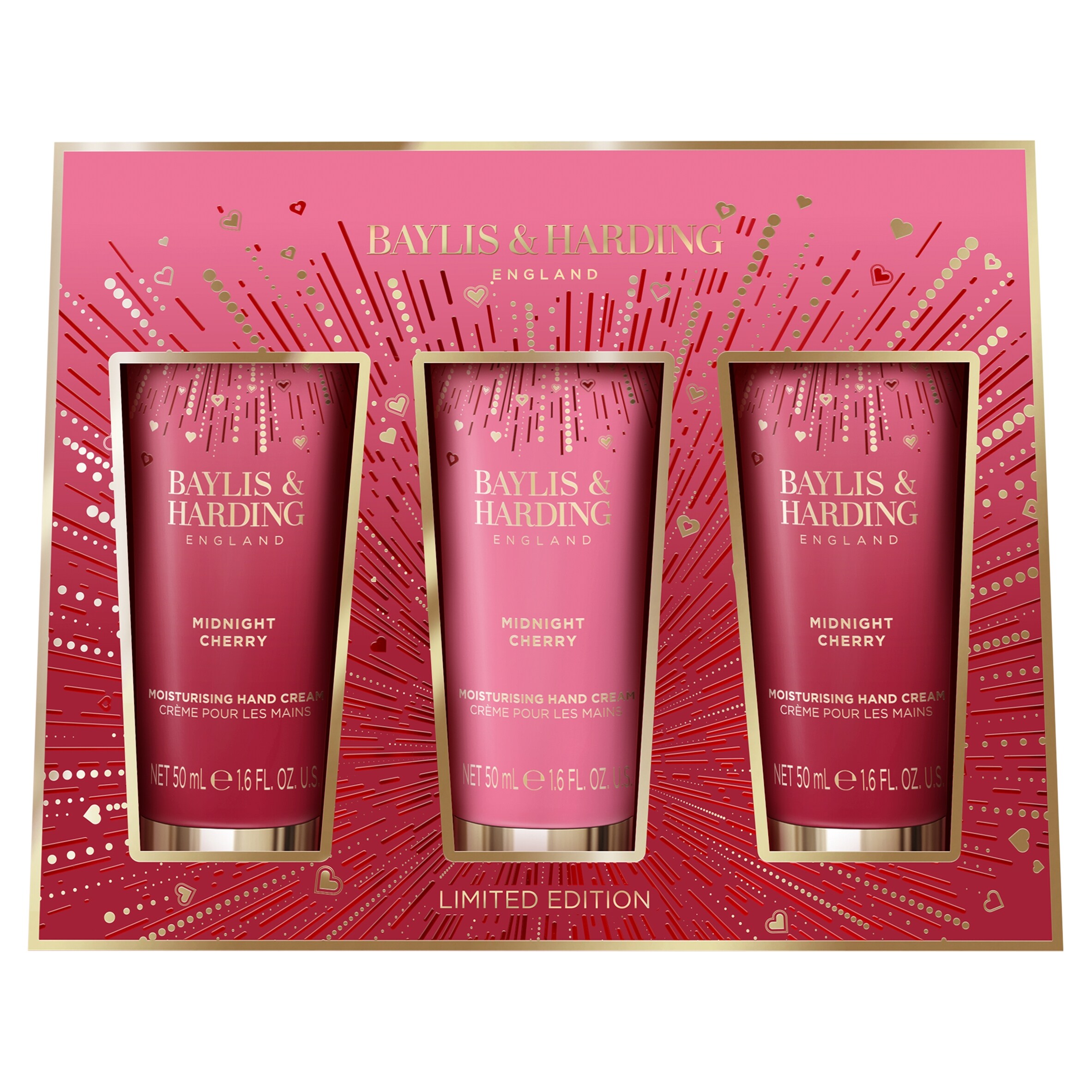 Baylis & Harding Midnight Cherry Luxury Hand Creams Gift Set