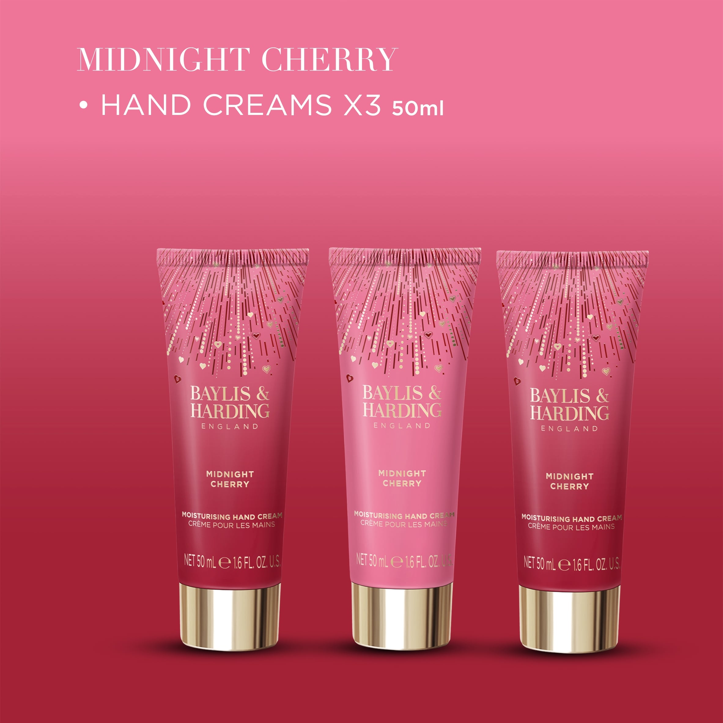 Baylis & Harding Midnight Cherry Luxury Hand Creams Gift Set thumbnail 3