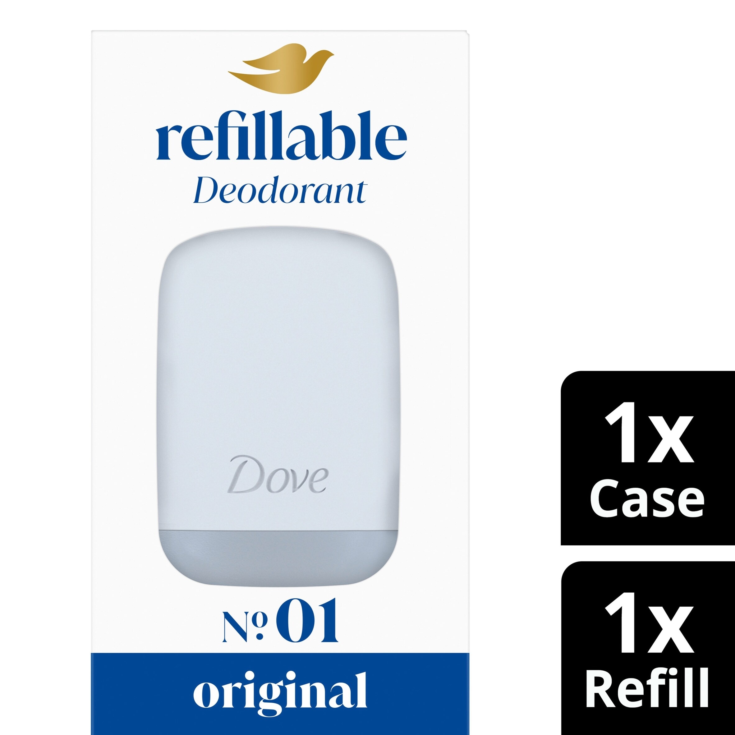 Dove No01 Original 72h Anti-perspirant Refillable Deodorant Kit 35ml