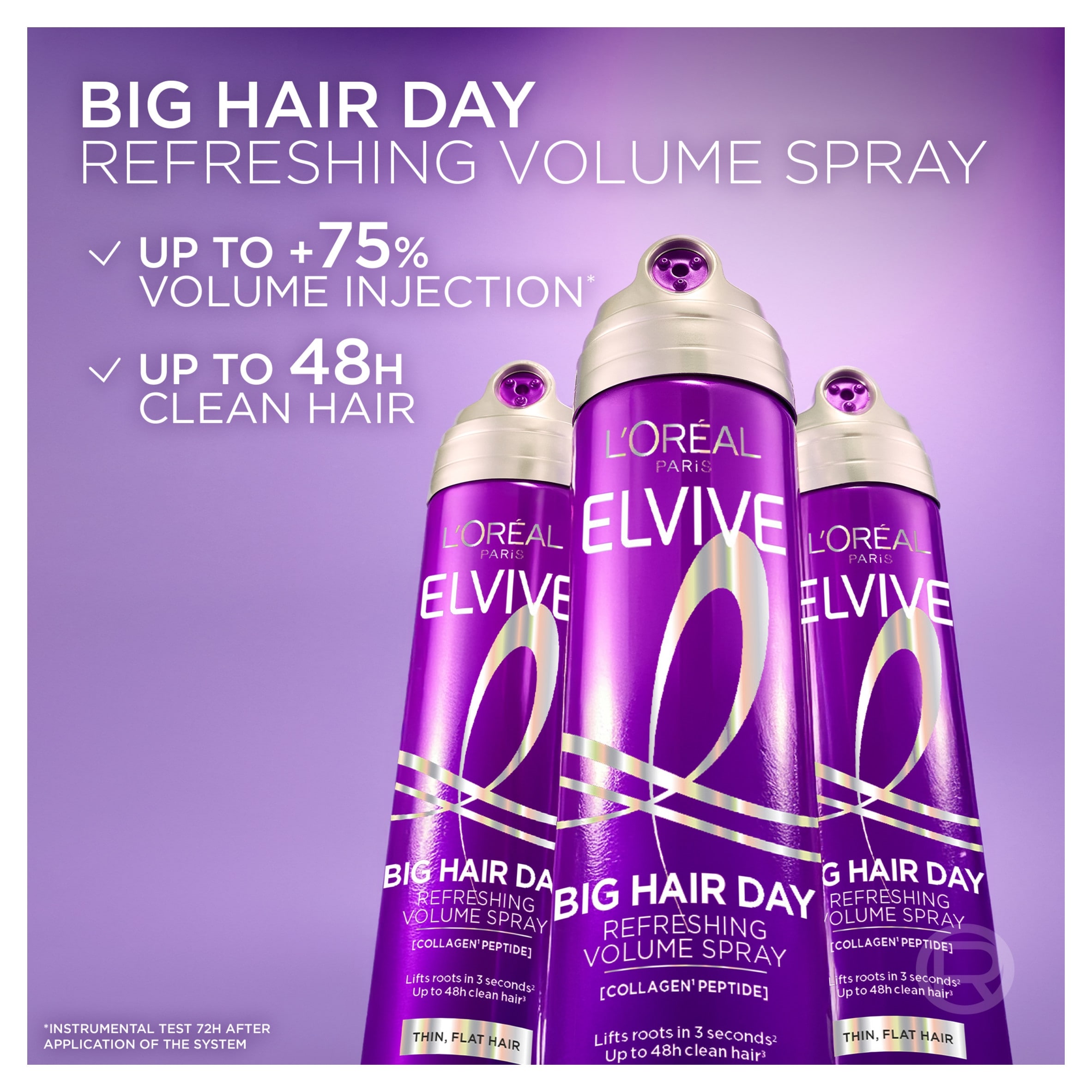 L'Oreal Paris Elvive Big hair day refreshing volume spray 200ml thumbnail 3