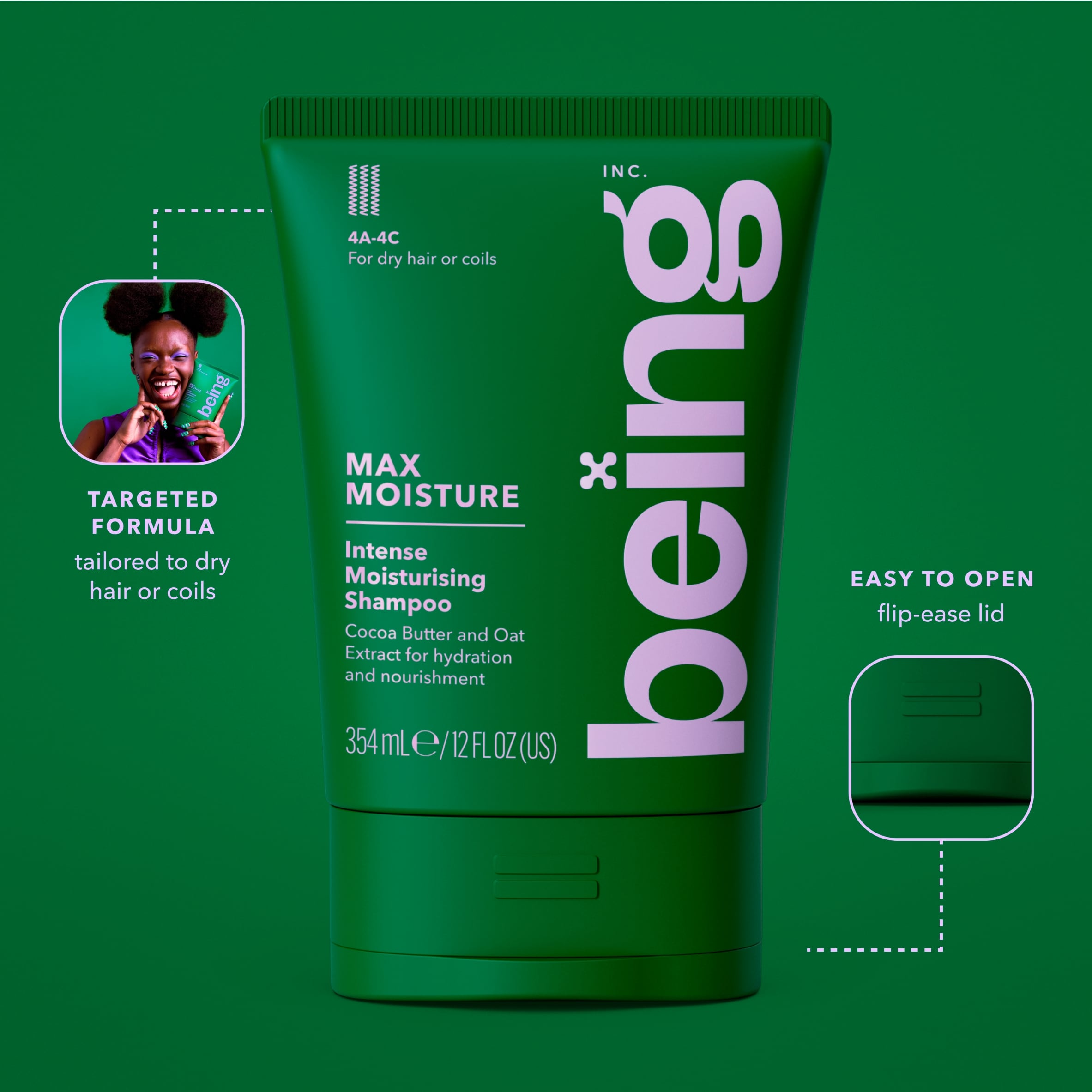 BEING SHAMPOO  Max Moisture 354ML thumbnail 5