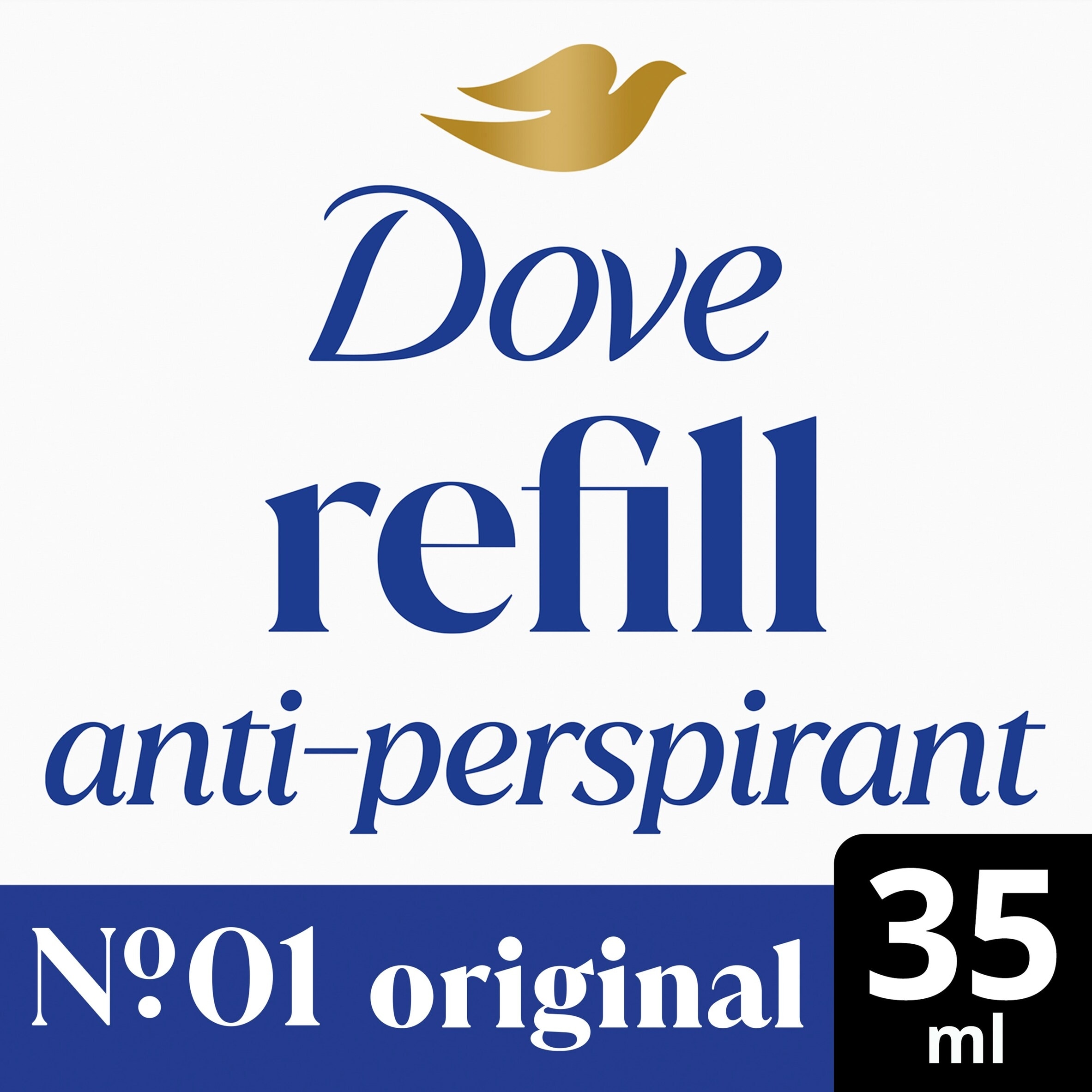 Dove No1 Original 72h Antiperspirant Deodorant Refill Pack 35ml