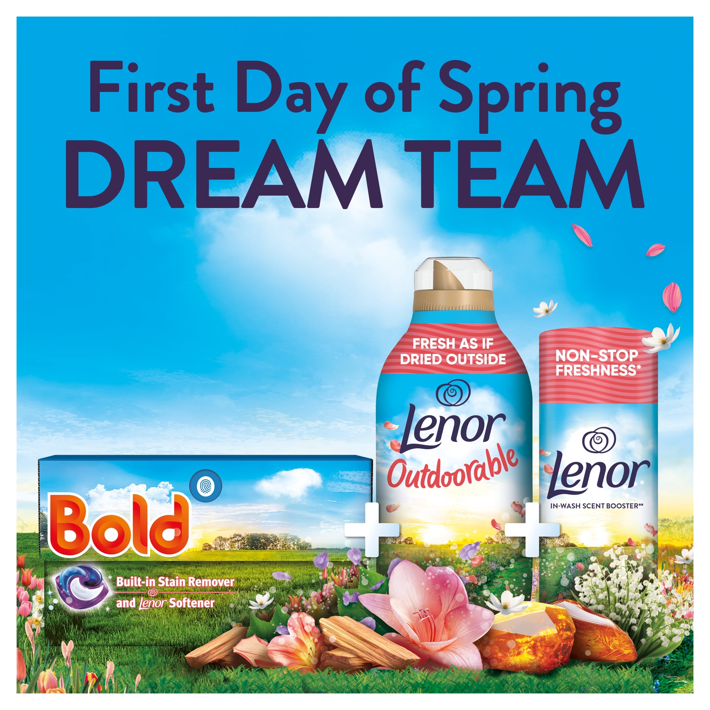 Lenor Outdoorable Fabric Conditioner First Day of Spring 53 Washes 742ml thumbnail 4