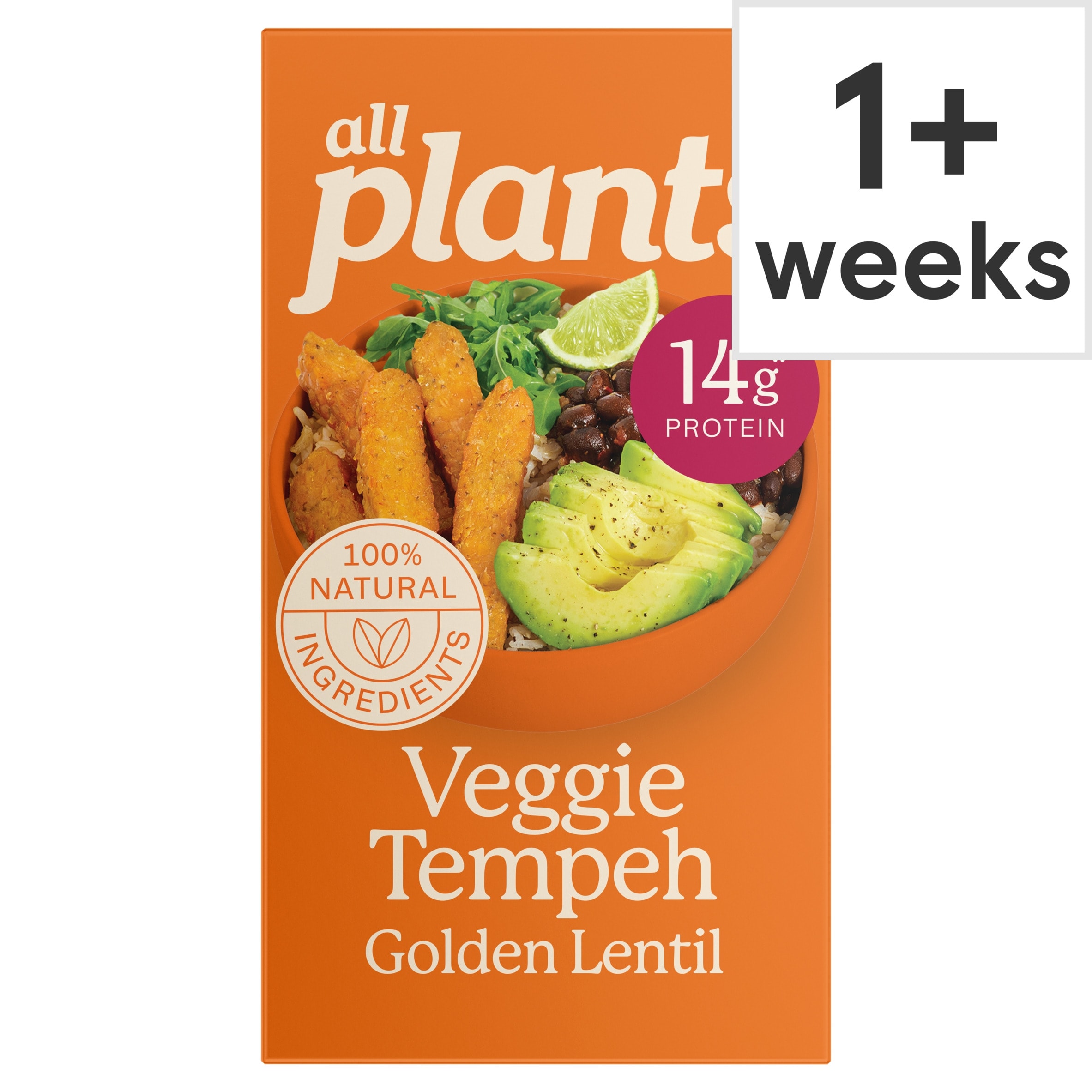 all plants Veggie Tempeh with golden lentils 180g