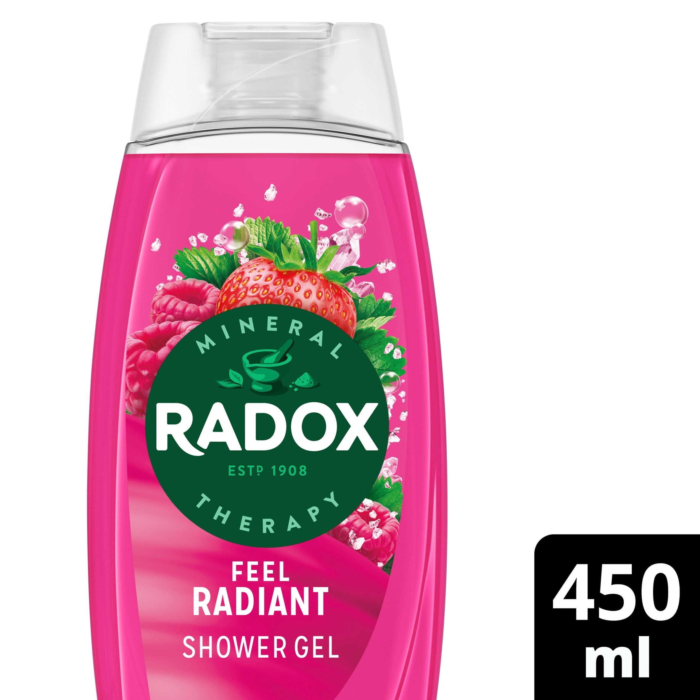 Radox Strawberry Feel Radiant Shower Gel Body Wash 450ml