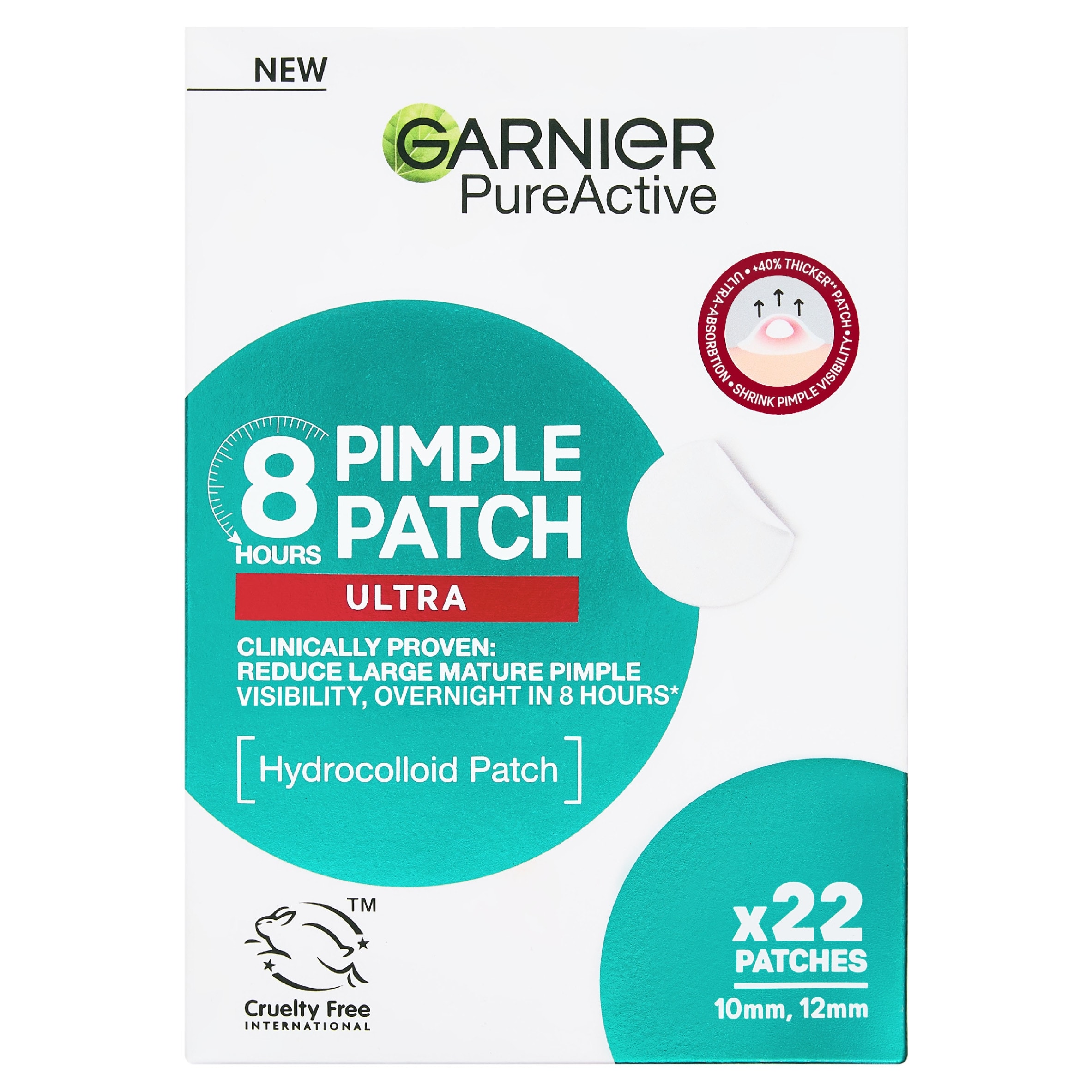 Garnier Pure Active Spot Hydrocolloid Ultra Invisible 22 Patch