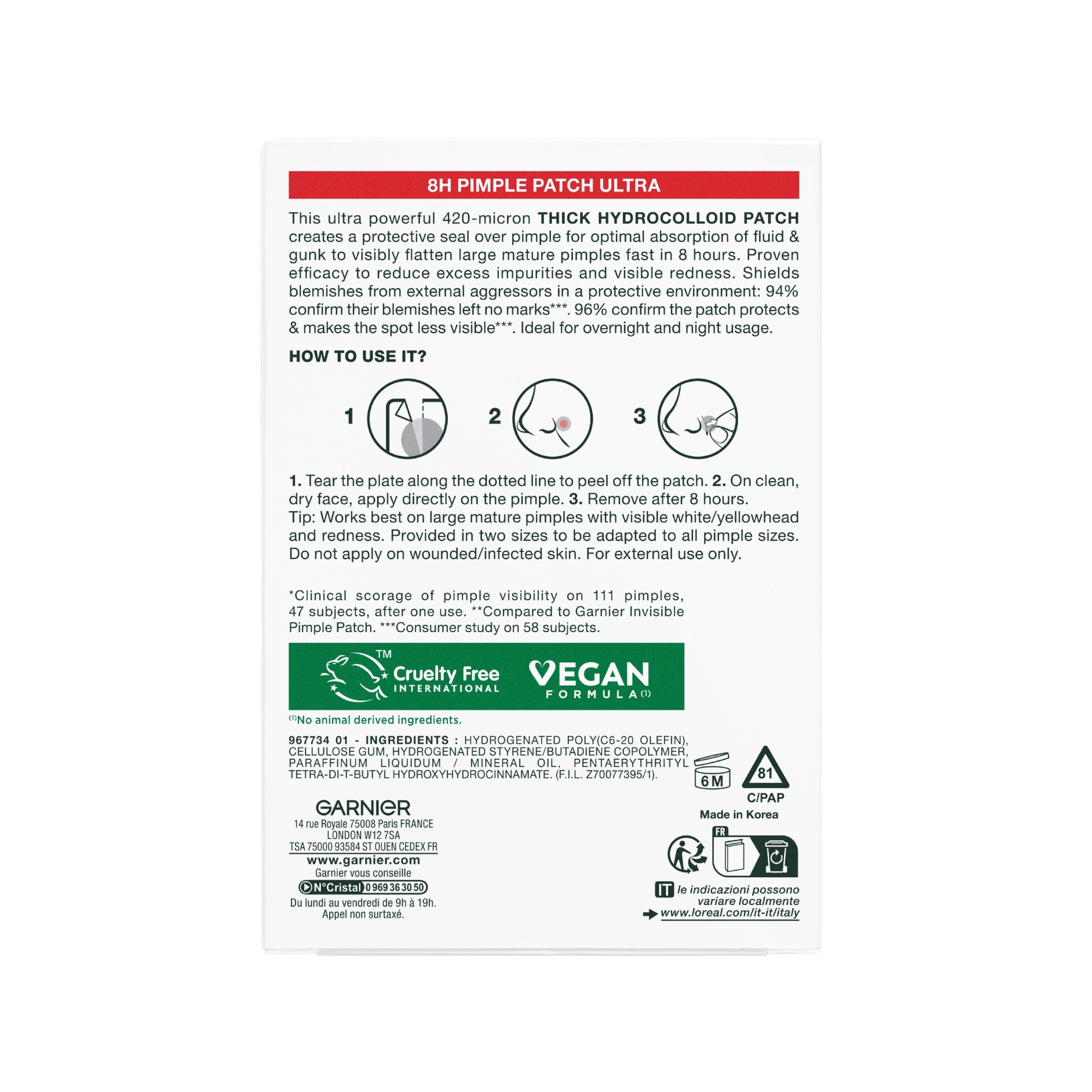 Garnier Pure Active Spot Hydrocolloid Ultra Invisible 22 Patch thumbnail 2