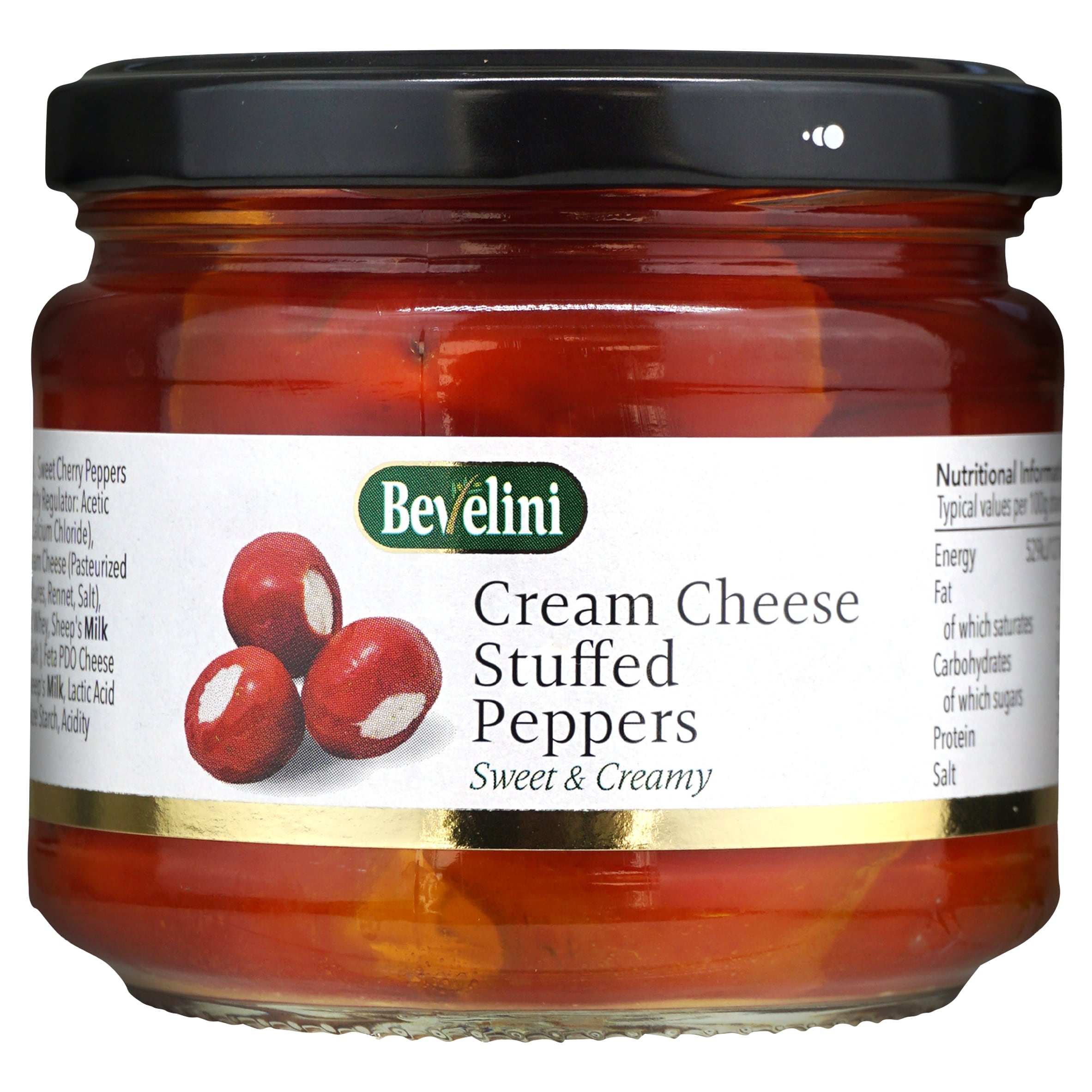 Bevelini Cream Cheese Stuffed Peppers 280g