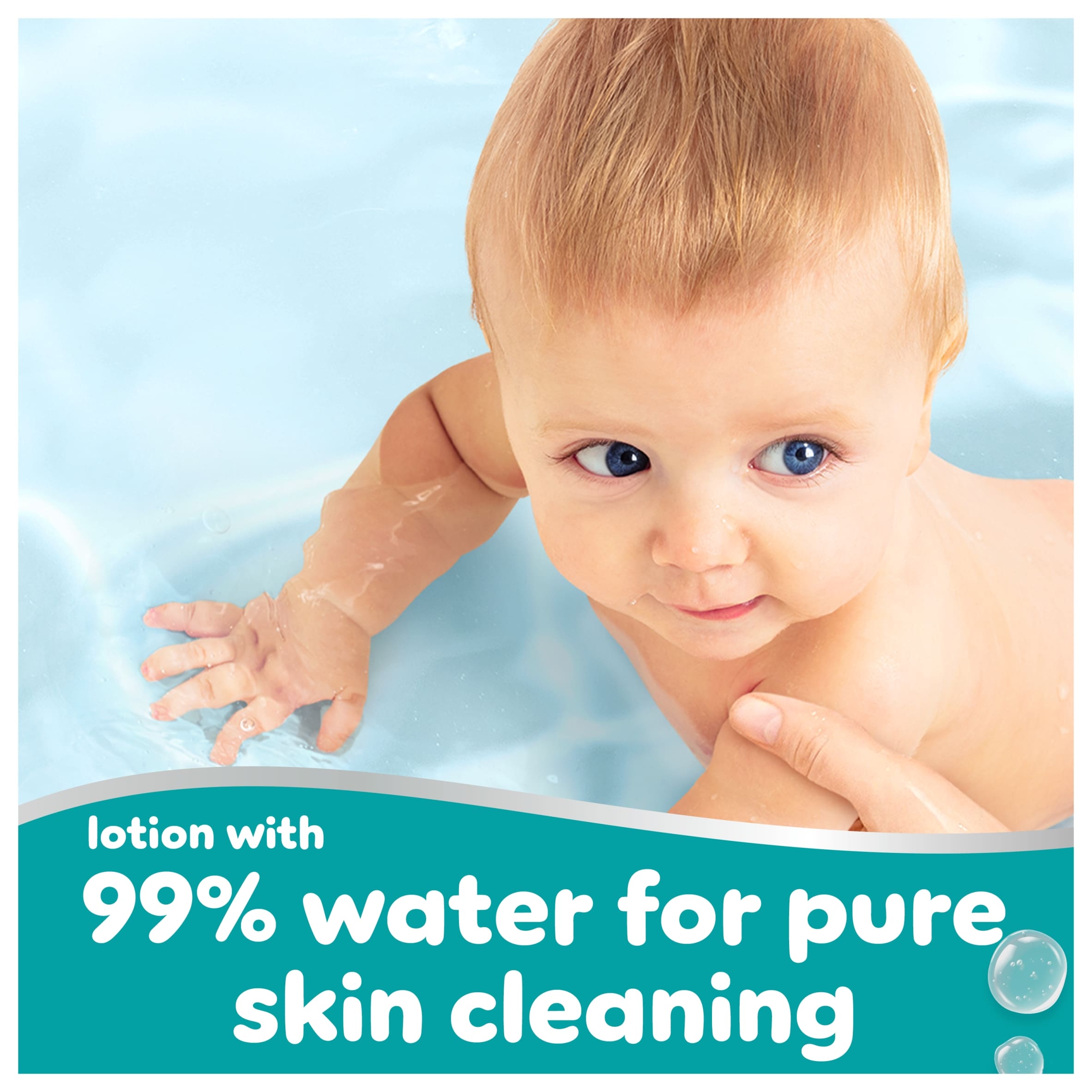 Pampers 99% Water Baby Wipes 9x 60 Wipes thumbnail 3