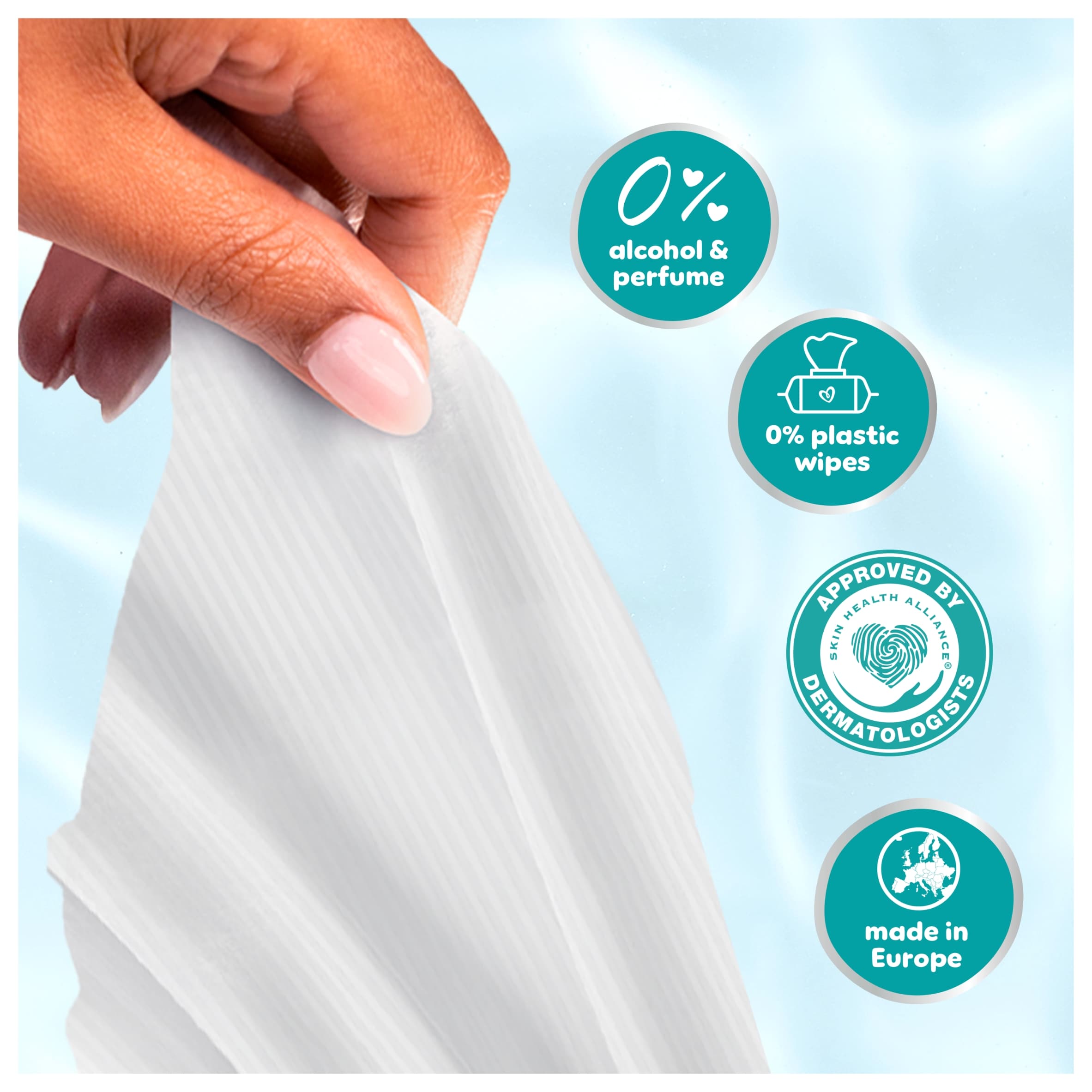 Pampers 99% Water Baby Wipes 9x 60 Wipes thumbnail 5