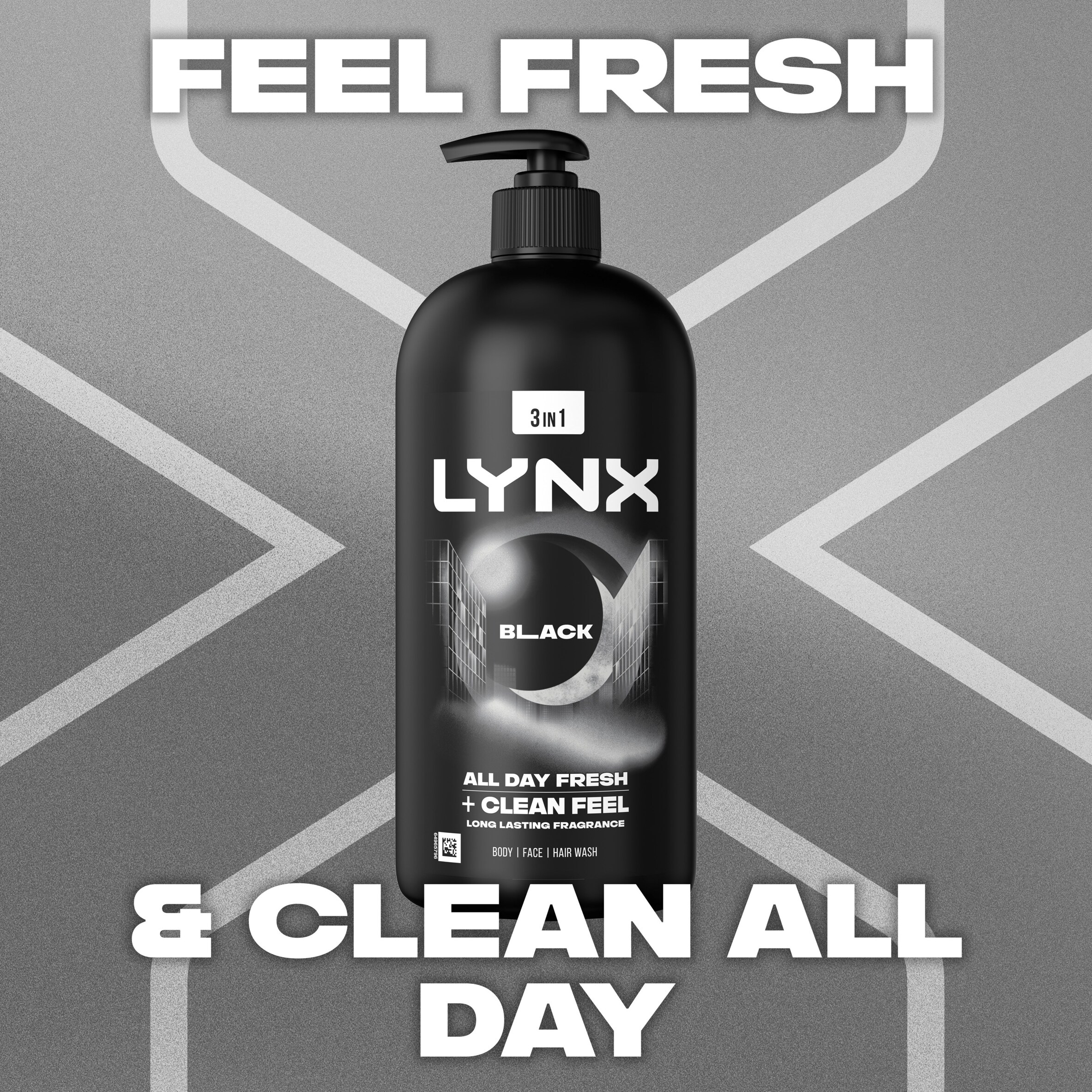 Lynx Men Black Body Wash Shower Gel 900ml thumbnail 2
