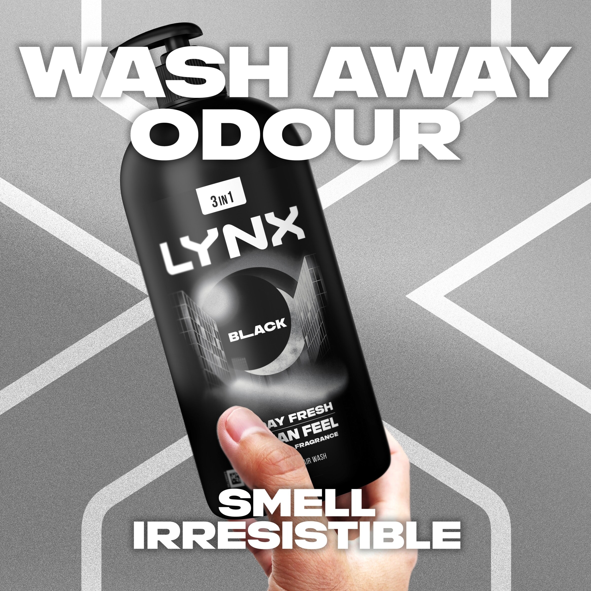 Lynx Men Black Body Wash Shower Gel 900ml thumbnail 3