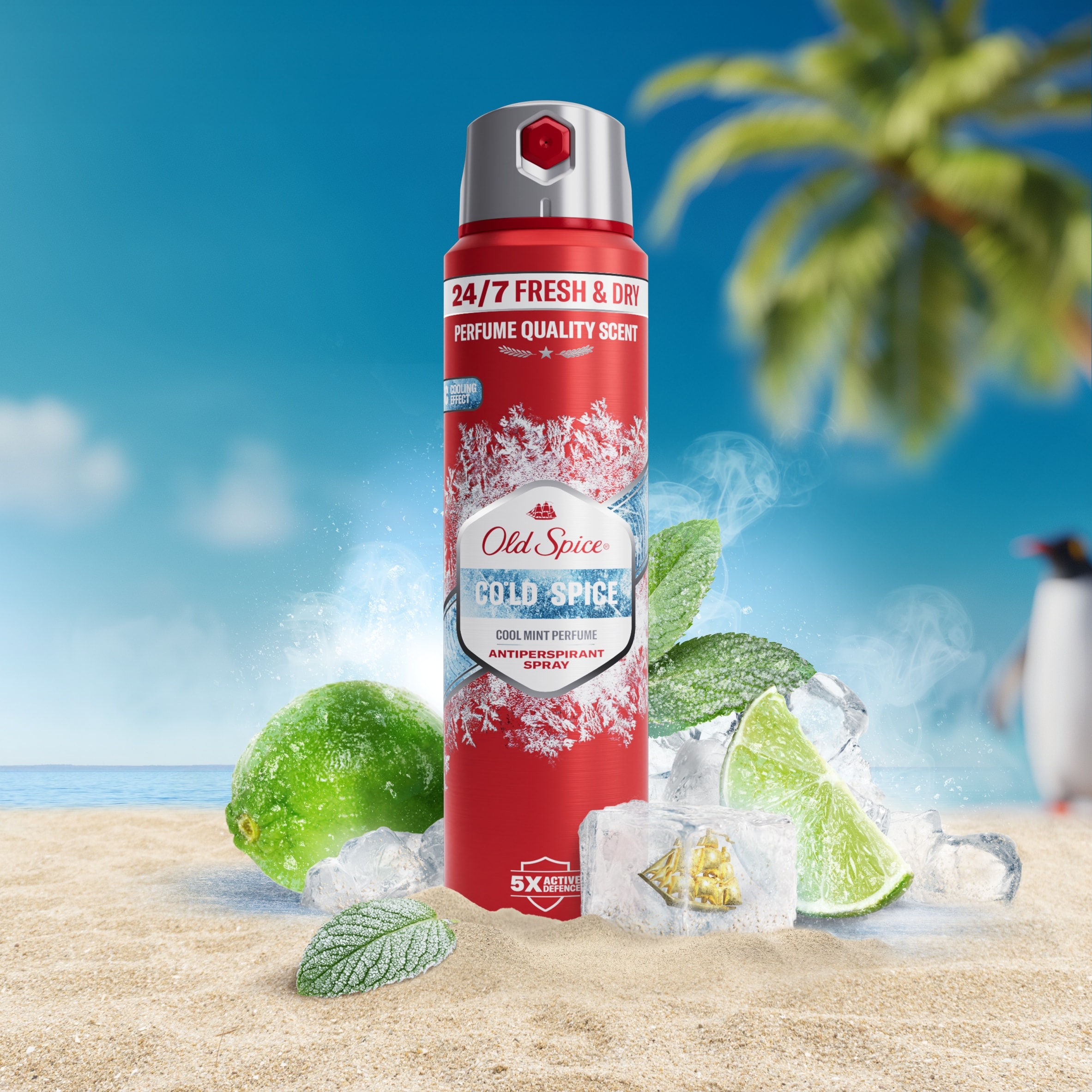Old Spice Cold Spice Anti-Perspirant Spray Cool Mint Perfume 150ml thumbnail 2