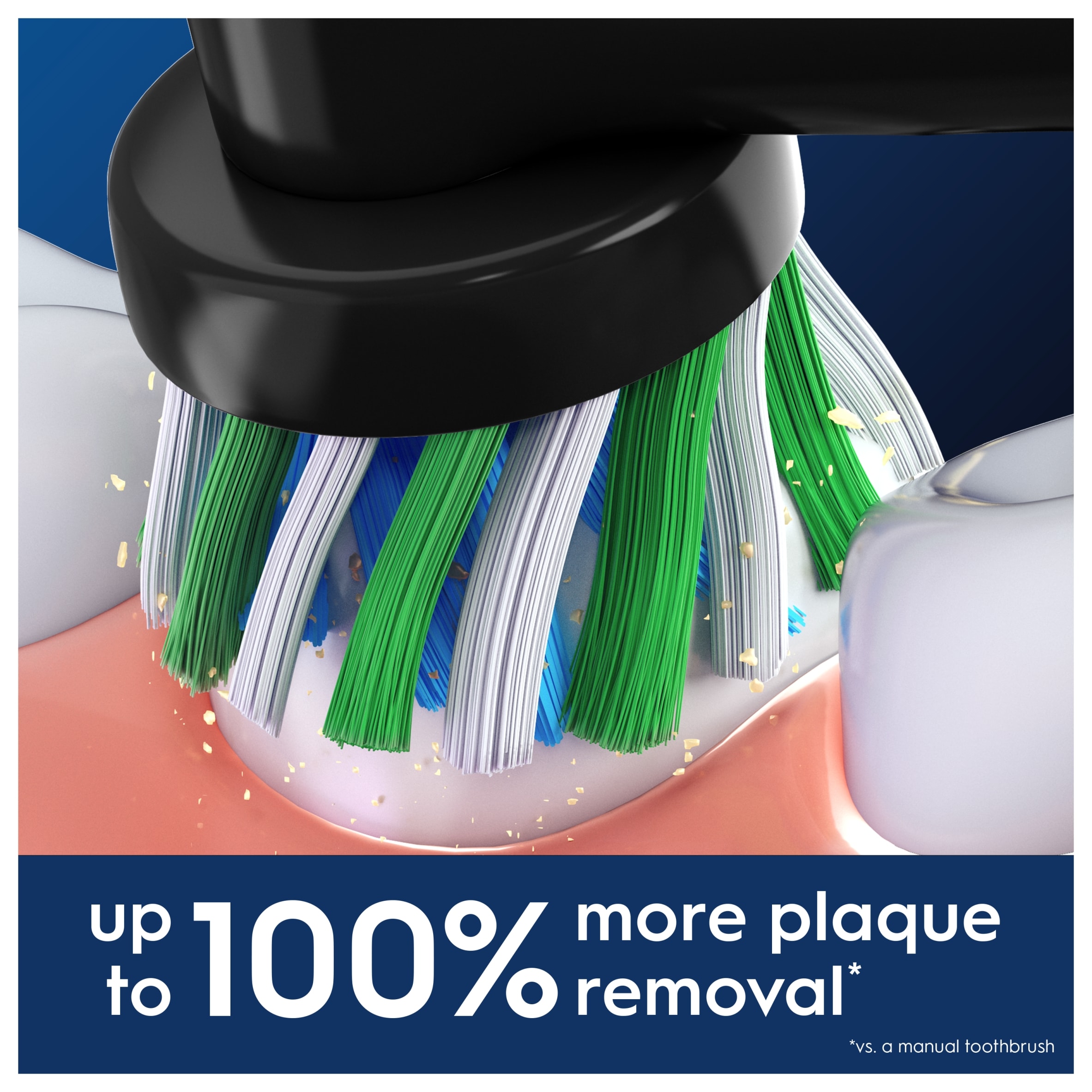 Oral-B Pro Cross Action Black Electric Toothbrush Replacement Heads 8 pack thumbnail 3