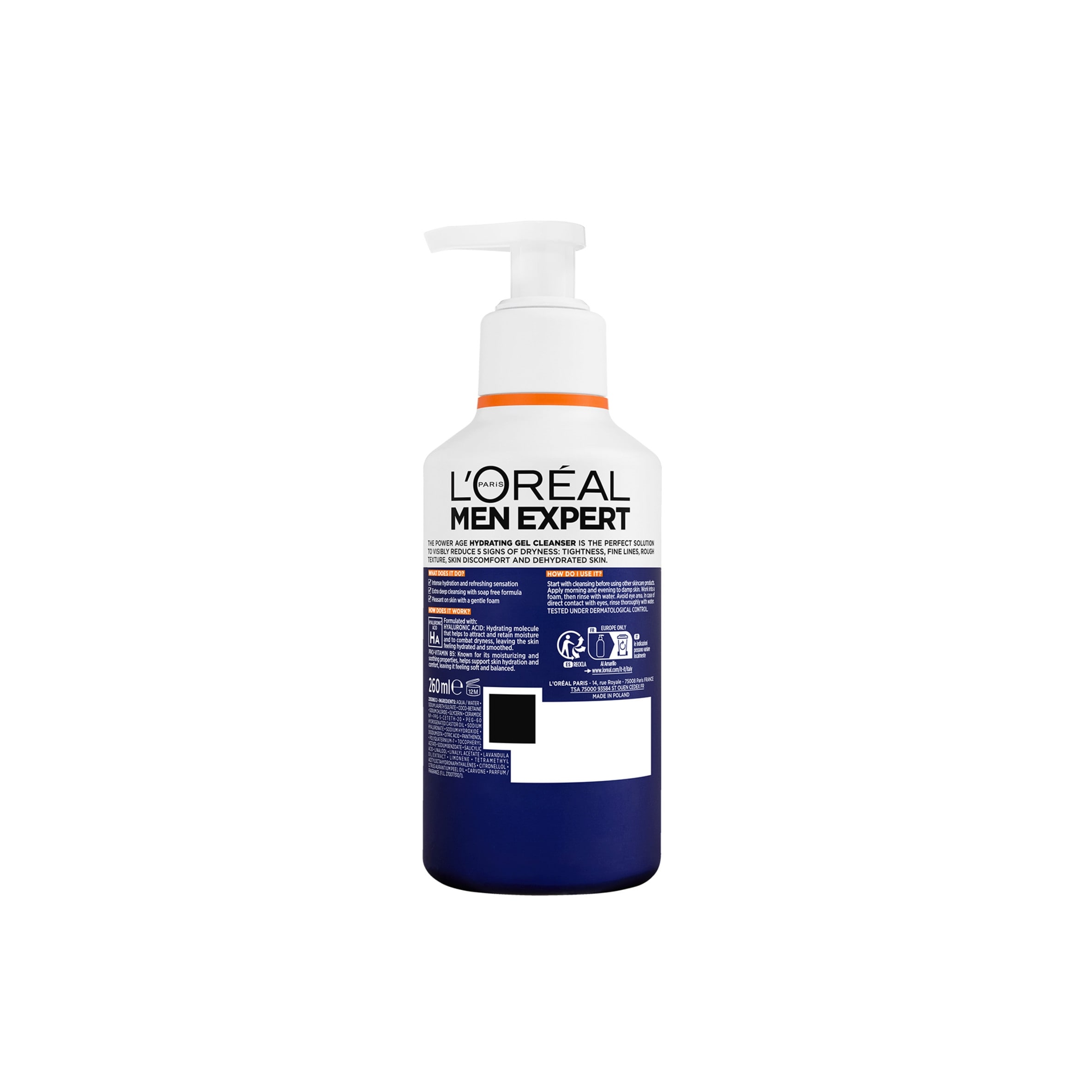 L'Oreal Men Expert Power Age Hydrating Gel Cleanser 260ml thumbnail 2
