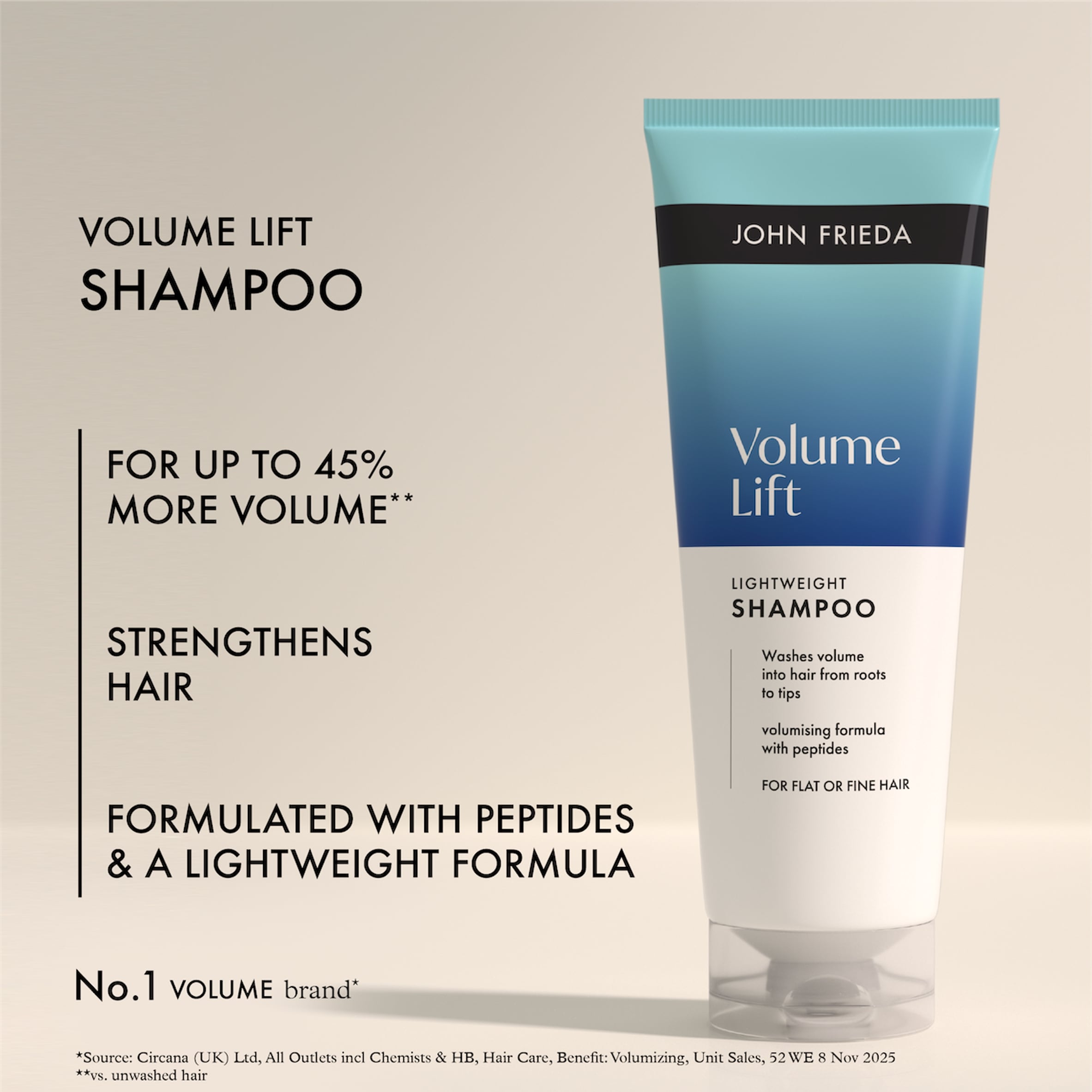 John Frieda Volume Lift Lightweight Shampoo 250ml thumbnail 3