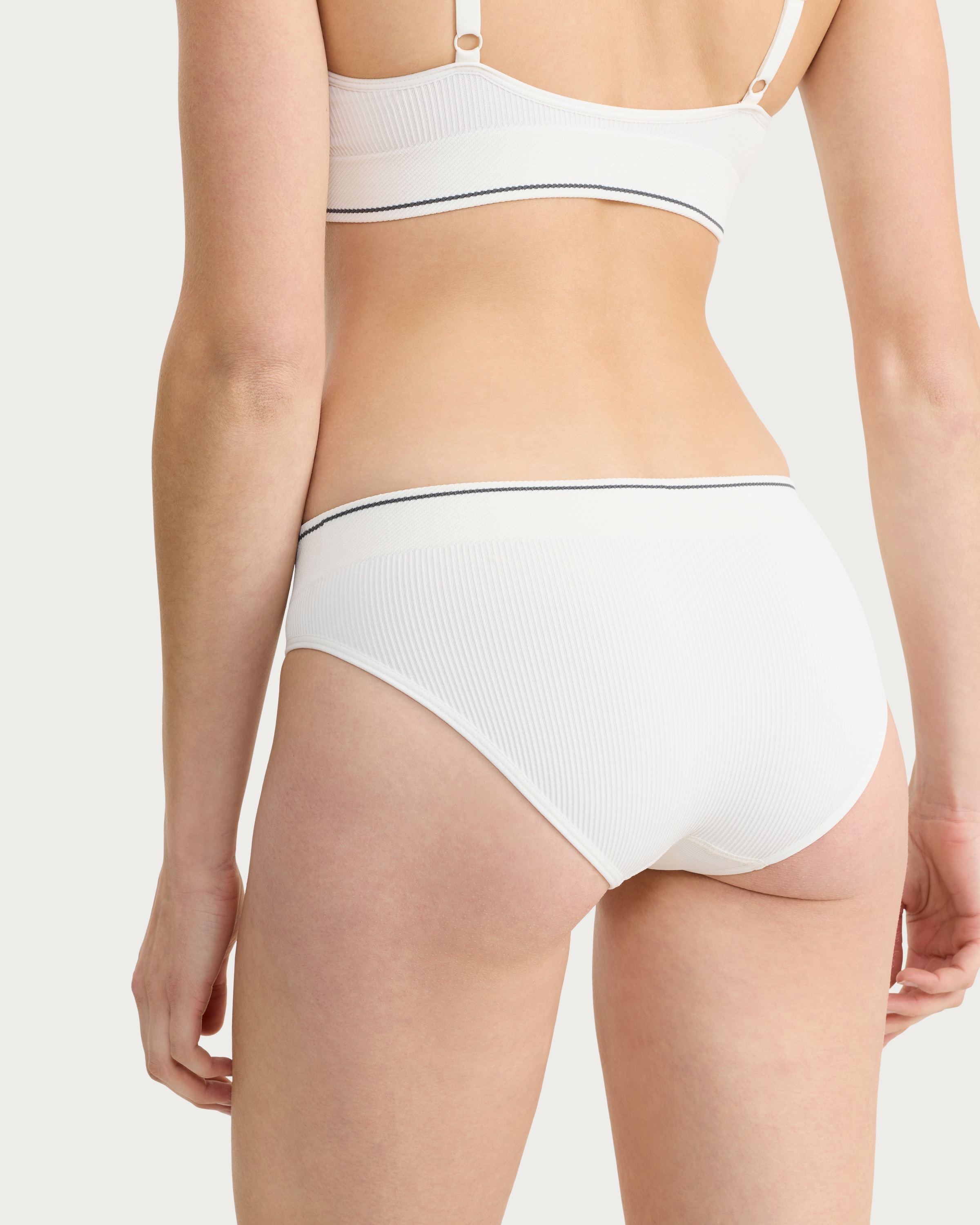 F&F 2-Pack Ribbed High Leg Briefs in White thumbnail 2