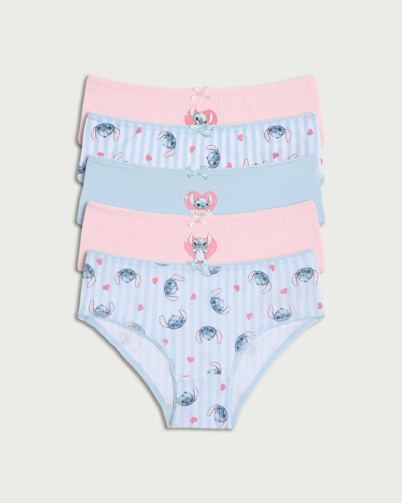 Disney Stitch 5-Pack Pure Cotton Briefs in Multi