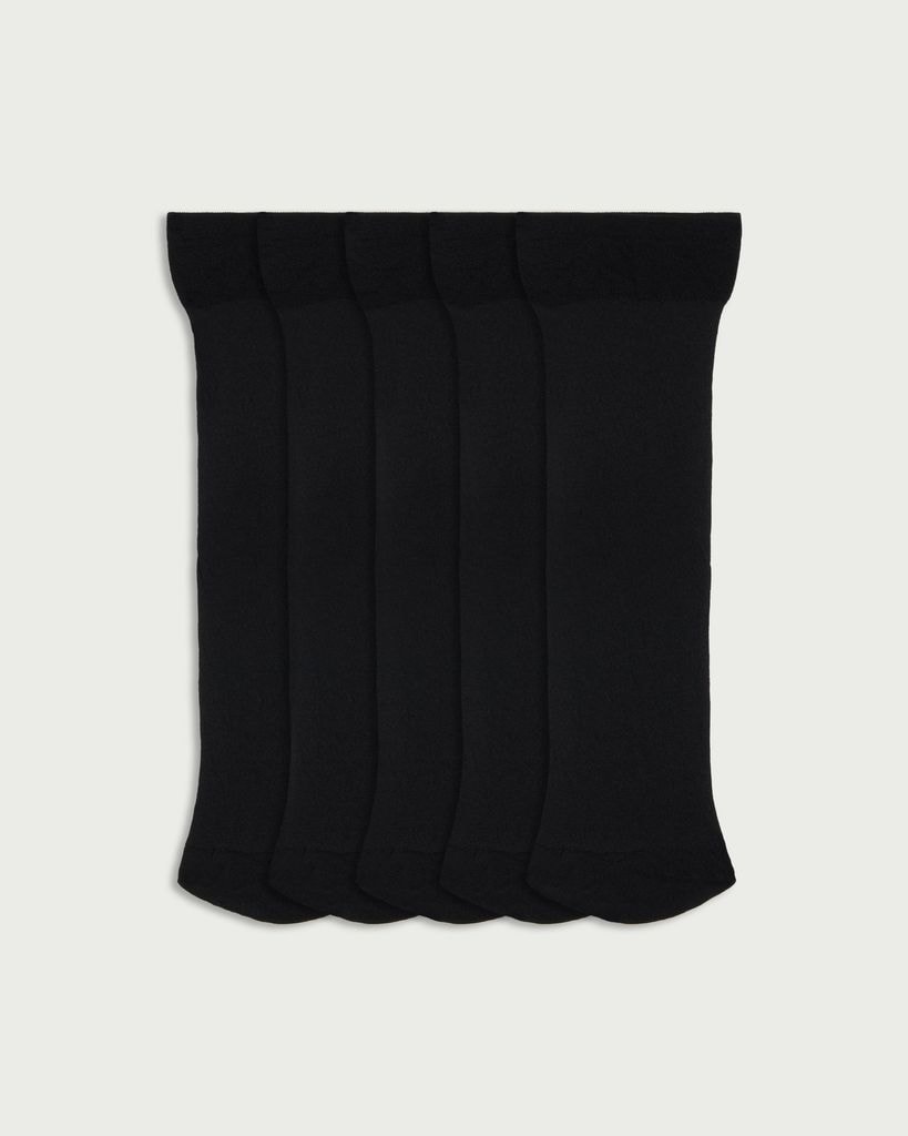 F&F 5-Pack 15 Denier Opaque Knee High Socks in Black