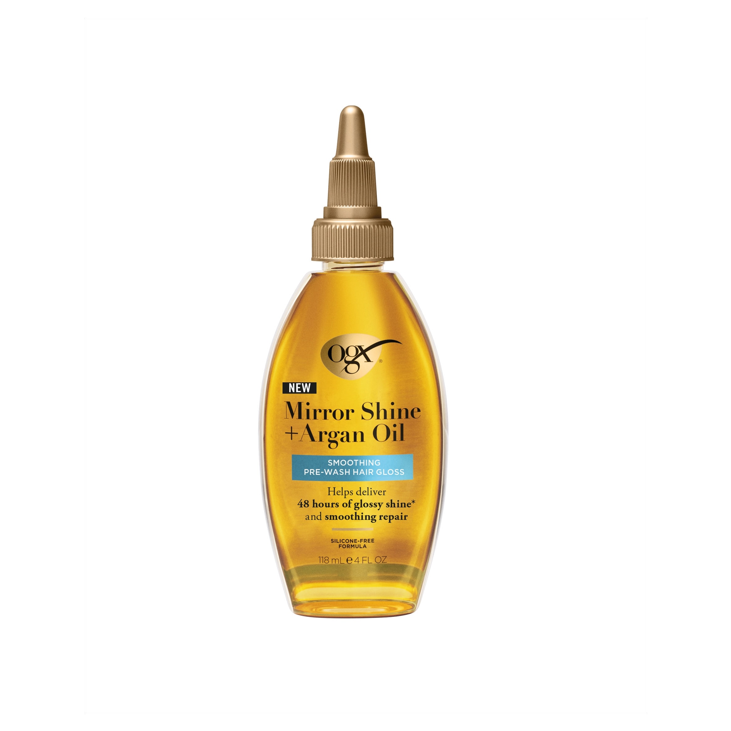 OGX Mirror Shine +Argan Oil Pre-Wash Hair Gloss 118ml