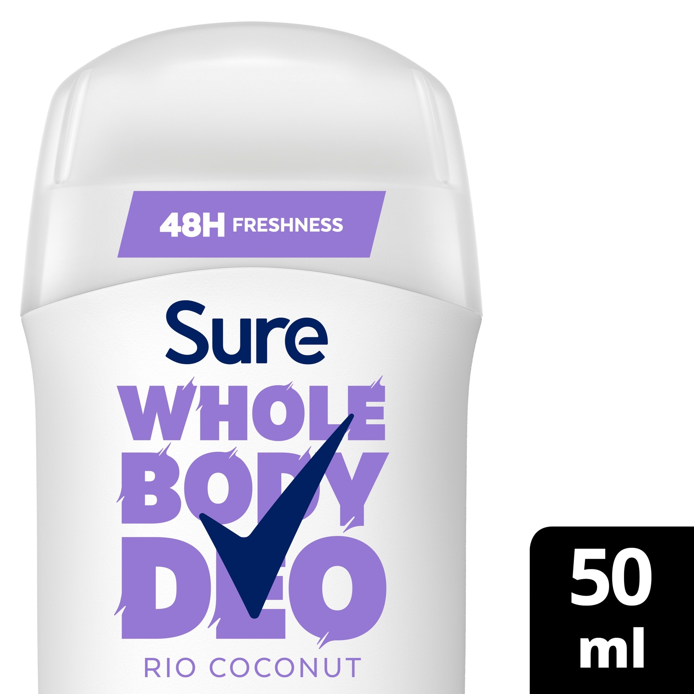 Sure Women Rio Coconut 48h Whole Body Deodorant Odour Control Stick 50ml