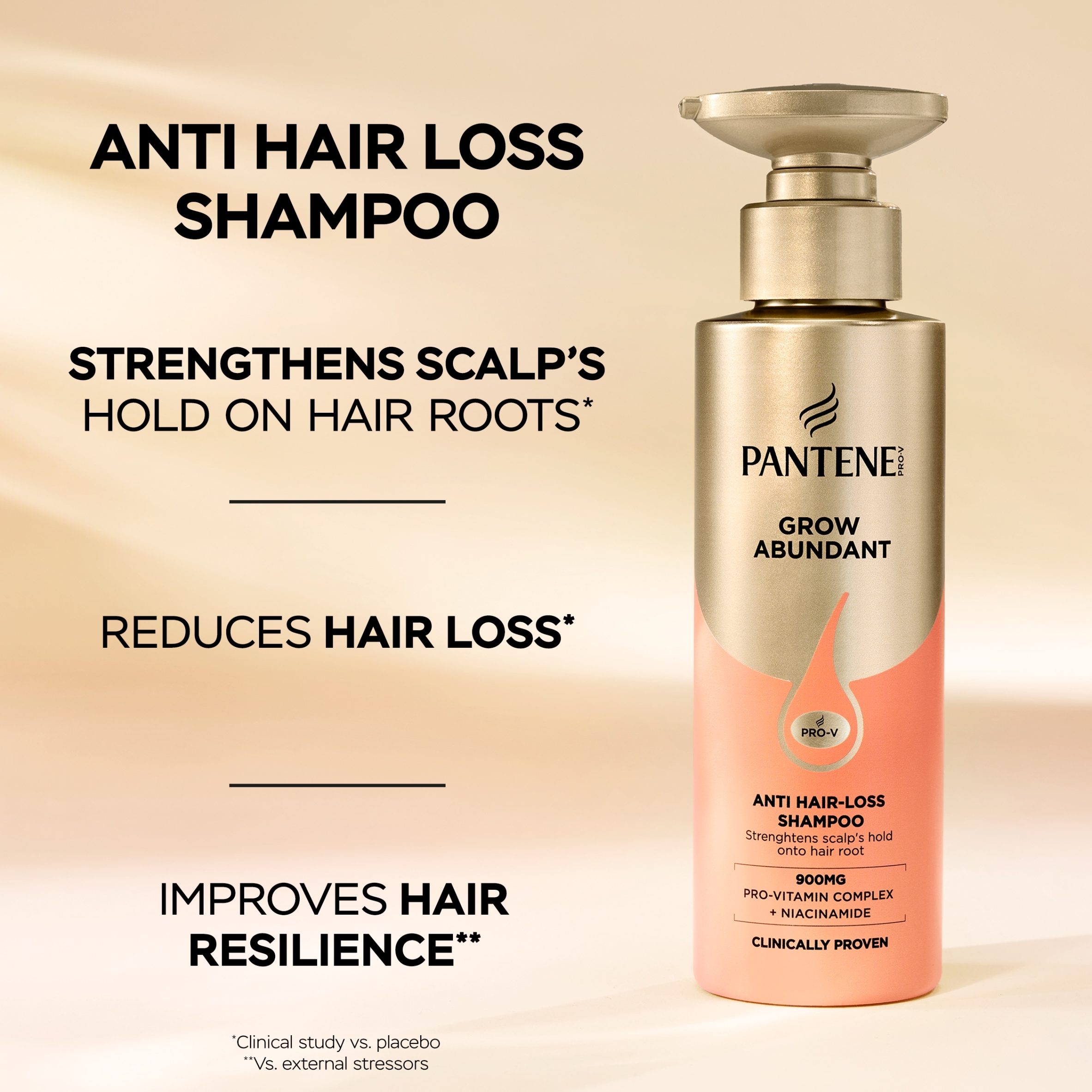 Pantene Grow Abundant Anti-Hair Loss Shampoo 290ML thumbnail 2